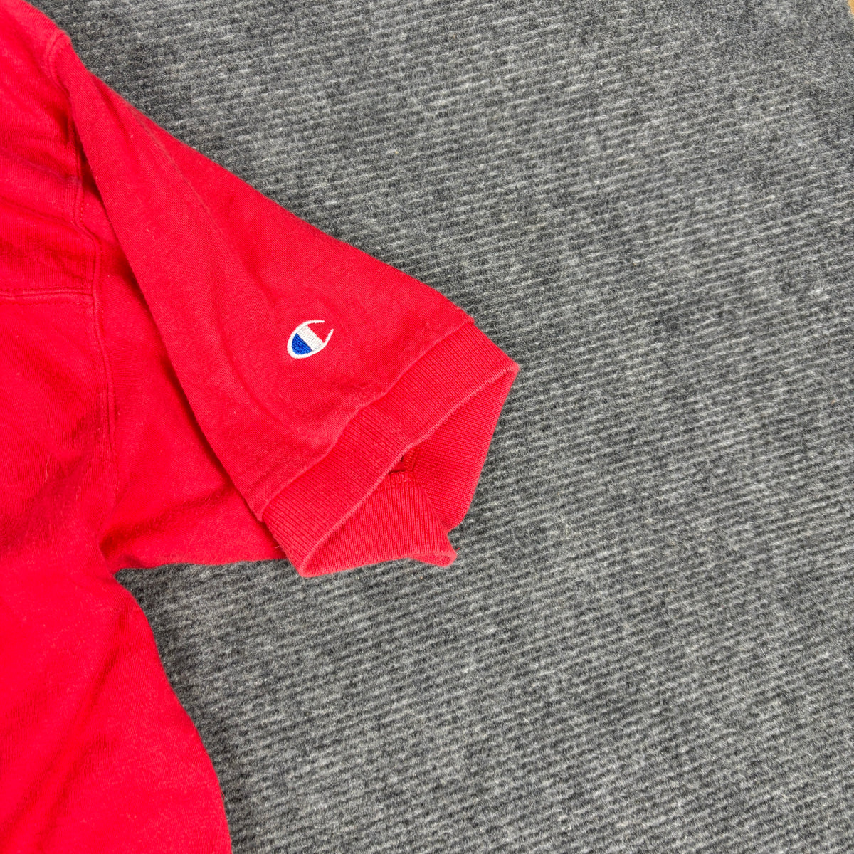 Vintage 90s Champion Basketball Polo Shirt Men's Large Red Sportwear