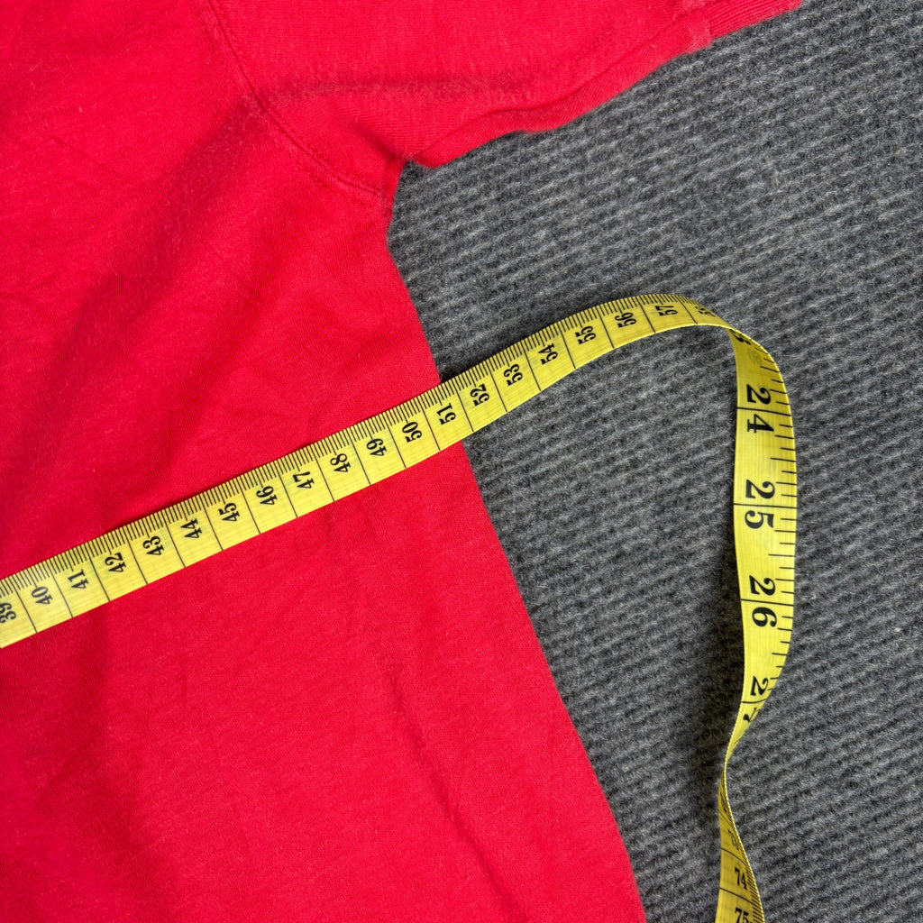 Vintage 90s Champion Basketball Polo Shirt Men's Large Red Sportwear