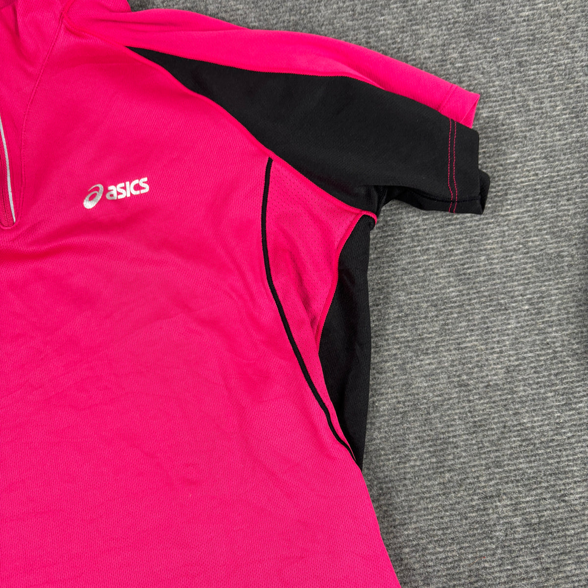 Vintage ASICS 1/4 Zip Top Women's Small Pink Petite Activewear Jersey