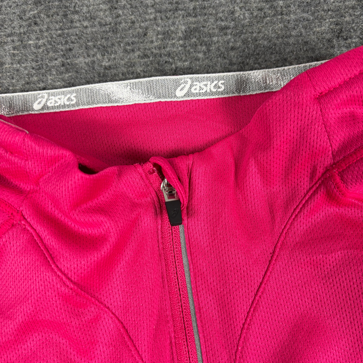 Vintage ASICS 1/4 Zip Top Women's Small Pink Petite Activewear Jersey