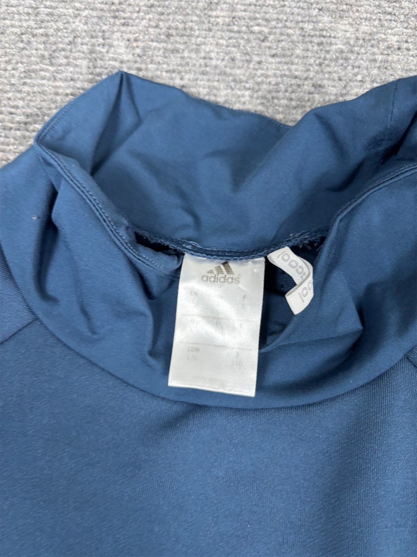 Adidas Manchester United Jersey Men's L Blue 2016 Long Sleeve Tee Mock Neck