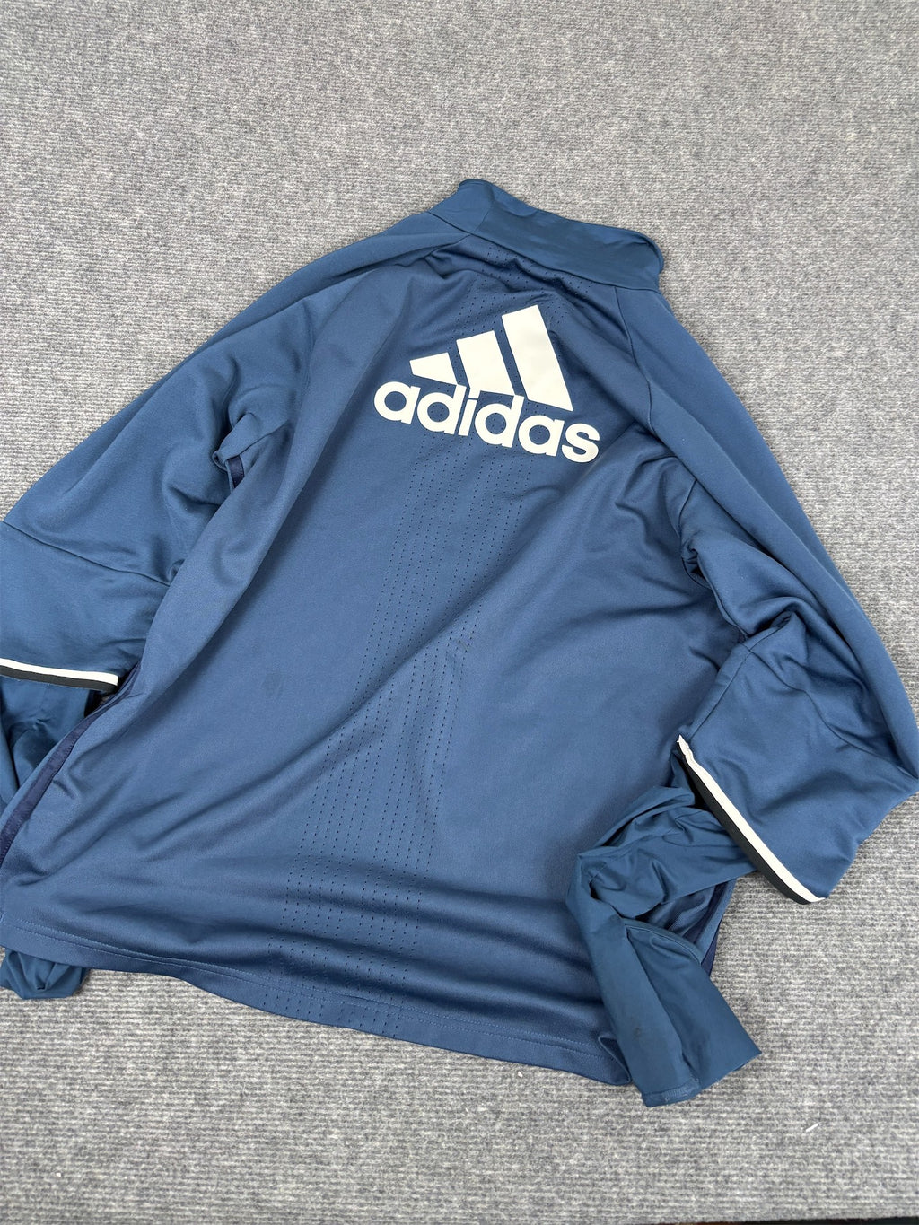 Adidas Manchester United Jersey Men's L Blue 2016 Long Sleeve Tee Mock Neck