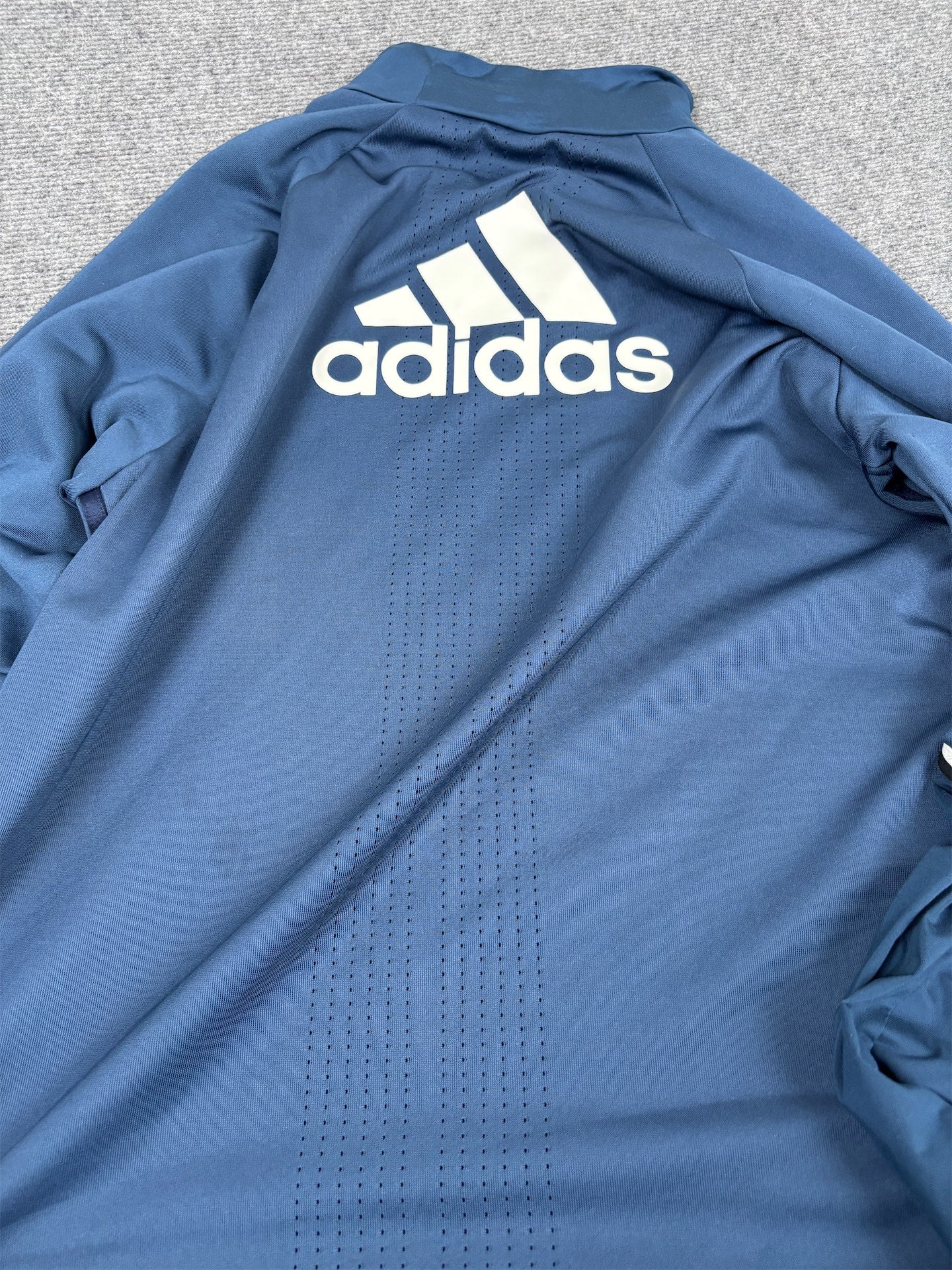 Adidas Manchester United Jersey Men's L Blue 2016 Long Sleeve Tee Mock Neck