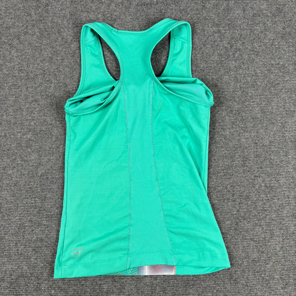 y2k style PUMA Racerback Tank Top Women's XS Green Petite Activewear