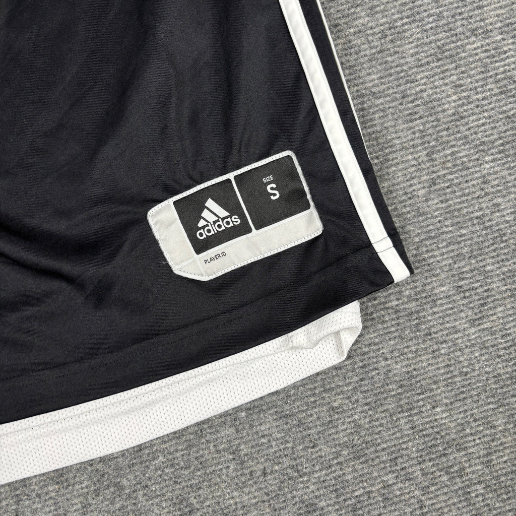 Adidas Climalite y2k Reversible Basketball Jersey Men's Small Black White Hoop Farm Graphic