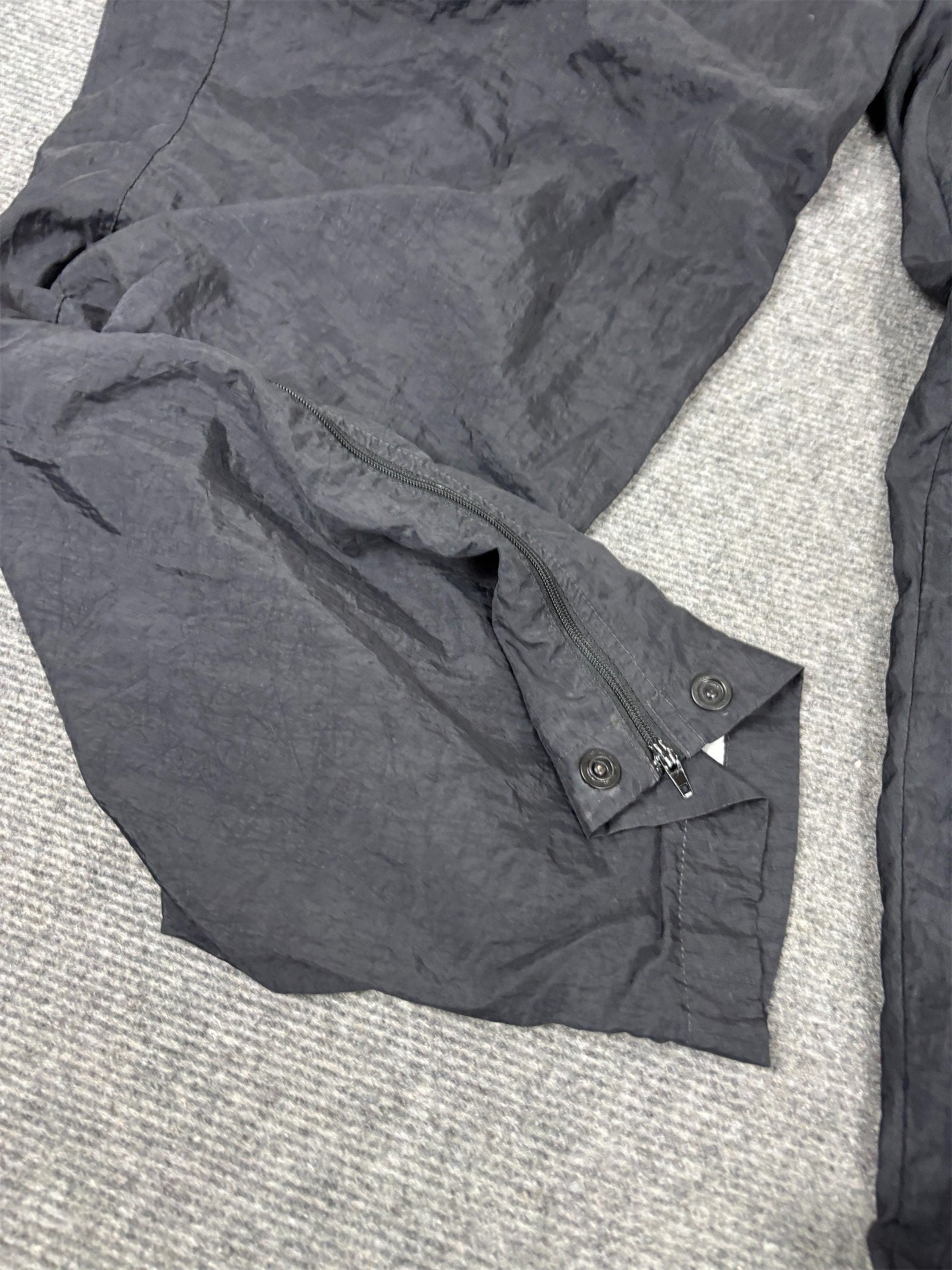 Vintage 90's Nike Track Pants Men's XXL Black Swoosh Parachute Joggers Straight Leg
