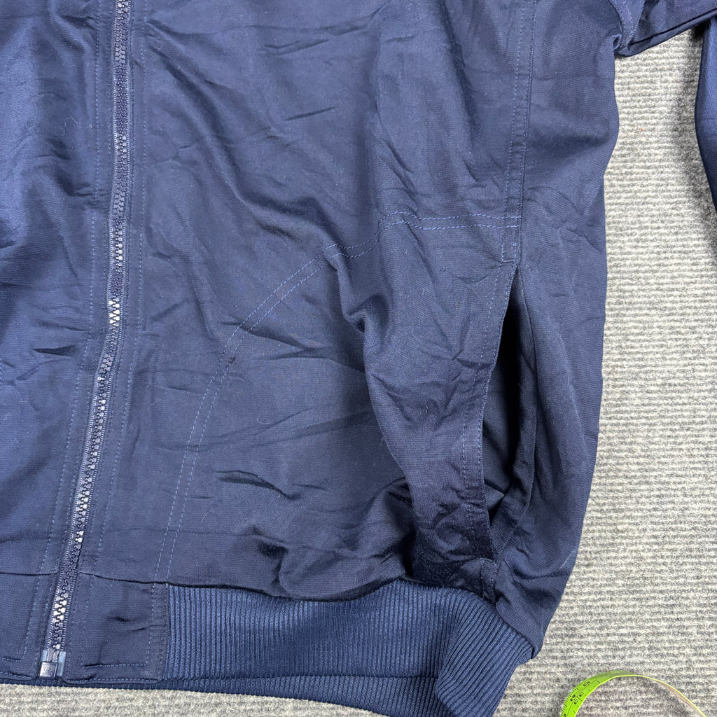Vintage 90s Nike Satin Jacket Men's Large Navy Gold Big Swoosh