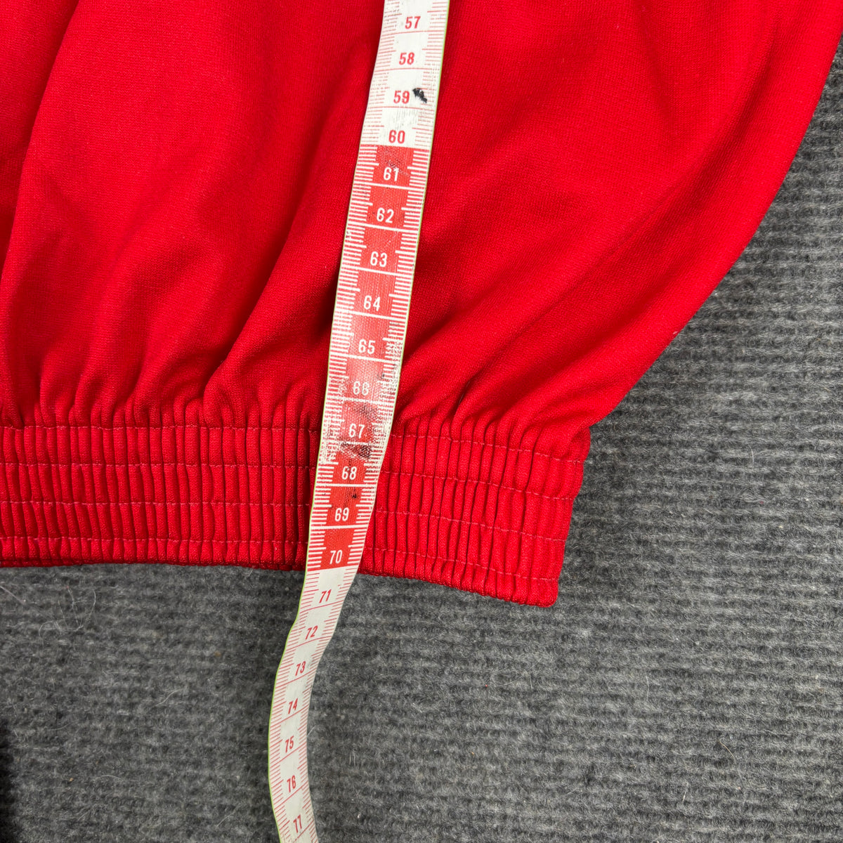 Vintage French Cycling Jacket Men's Medium Red White Caen Triathlon