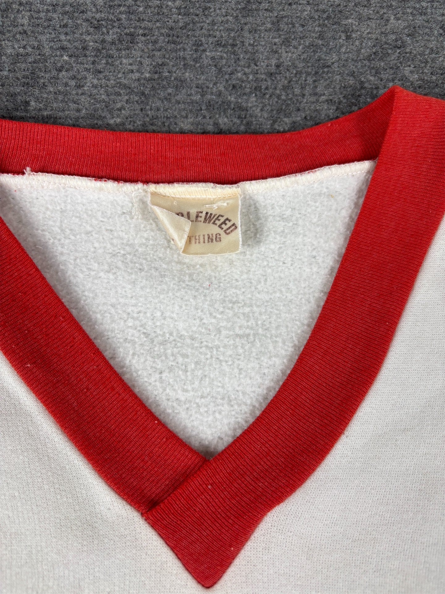 Vintage 90's St. George Jumper Men's S White Red Ringer Rugby Sweatshirt V-Neck