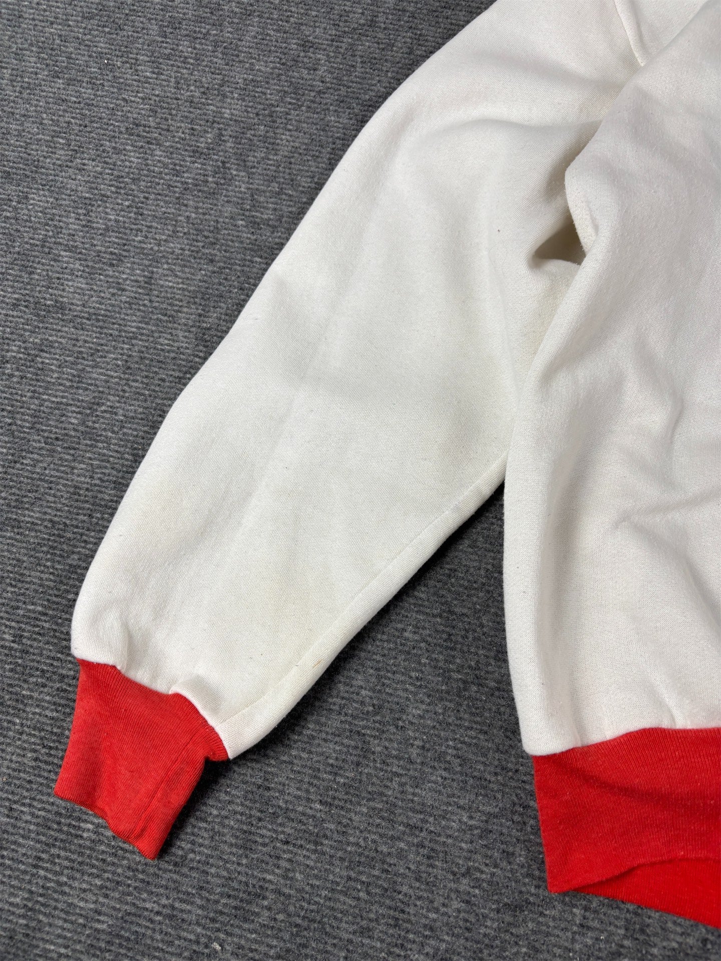 Vintage 90's St. George Jumper Men's S White Red Ringer Rugby Sweatshirt V-Neck