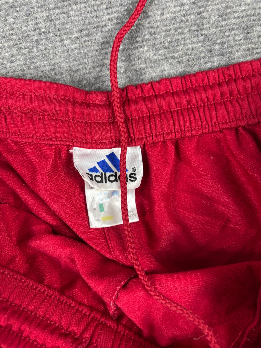 Vintage 90s Baggy Adidas Tear Away Track Pants Men's XL Red Black 3 Stripe