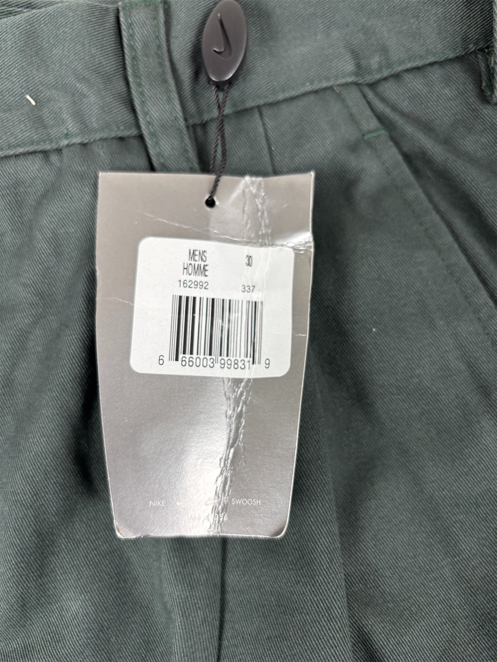 Vintage Y2K Nike Golf Chino Shorts Men's 30 Green Plated NWT Deadstock Wide Leg