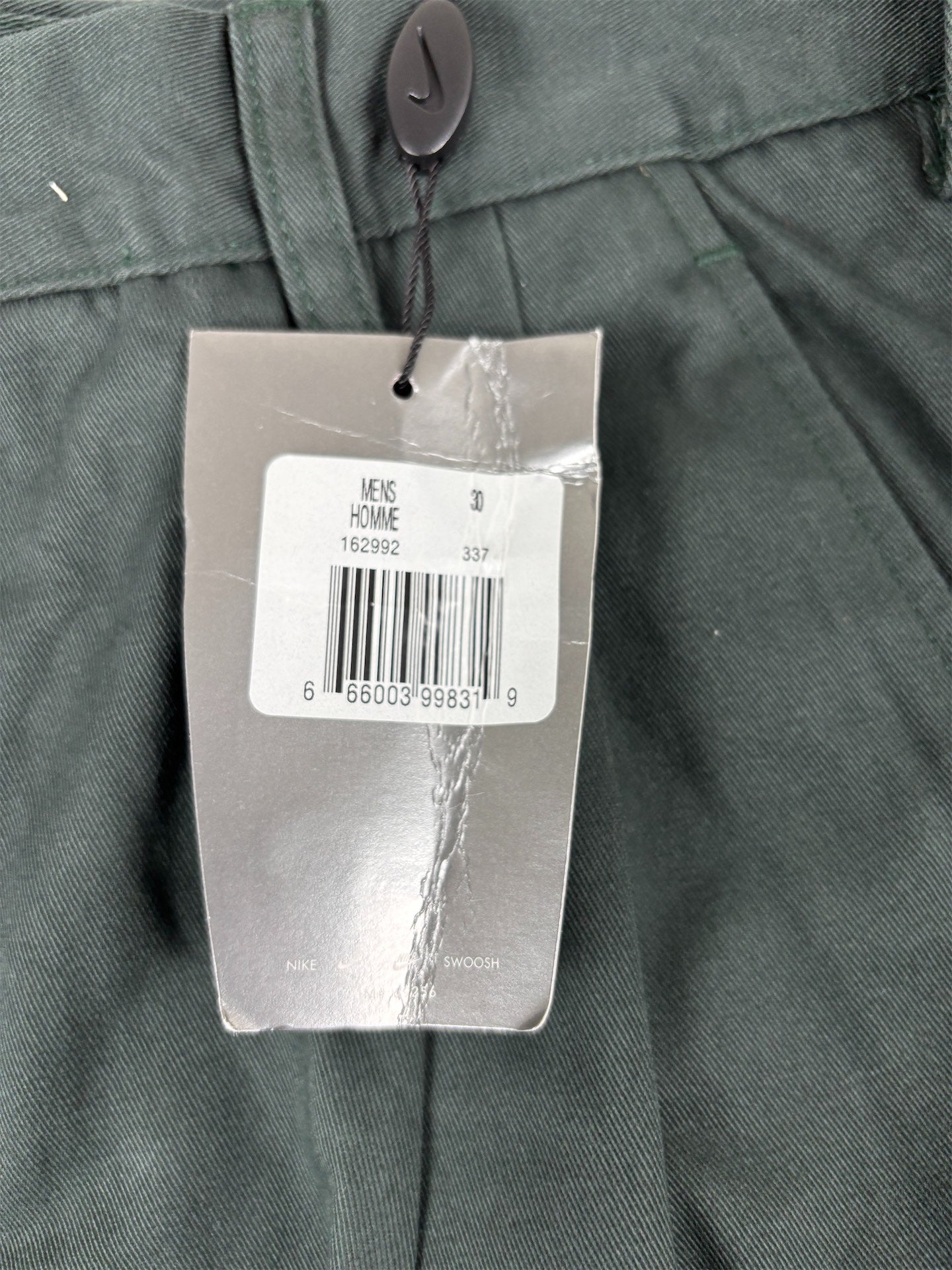 Vintage Y2K Nike Golf Chino Shorts Men's 30 Green Plated NWT Deadstock Wide Leg