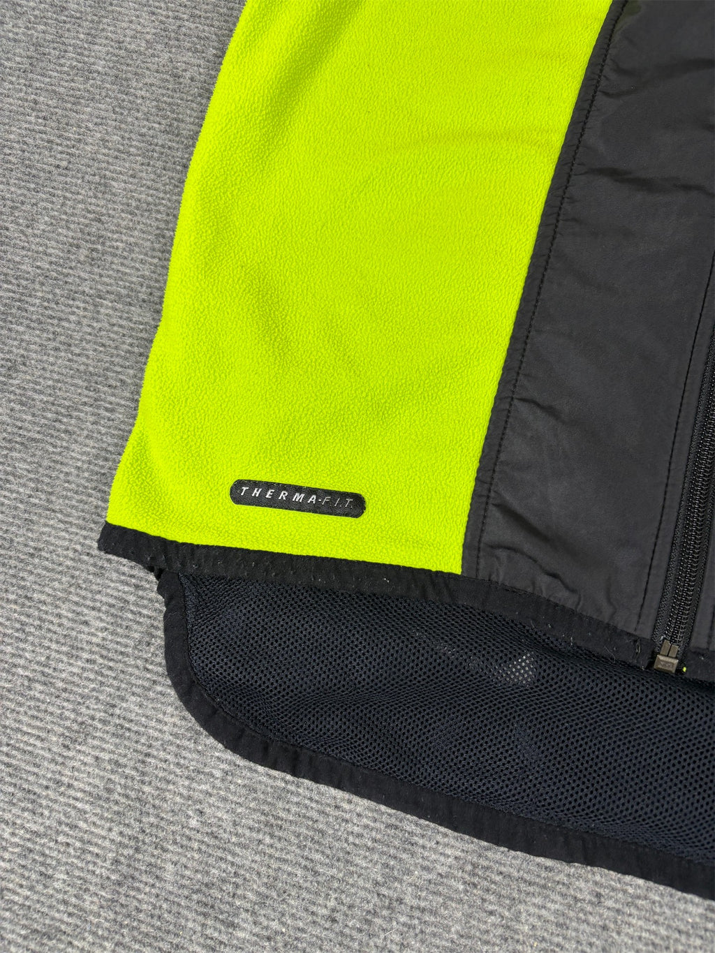 Vintage Y2K Nike ACG Vest Men's S Black Lime Green Fleece Gillet Zip Up Mock Neck