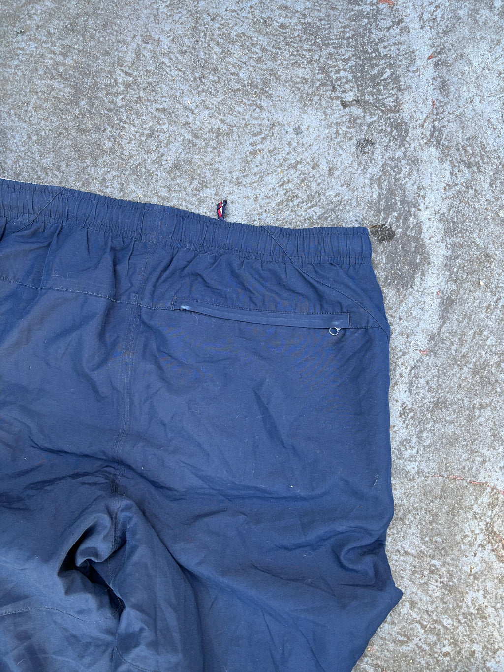 Vintage Y2K Nike Track Pants Size M Navy White Detail Logo Wide Leg Windbreakers