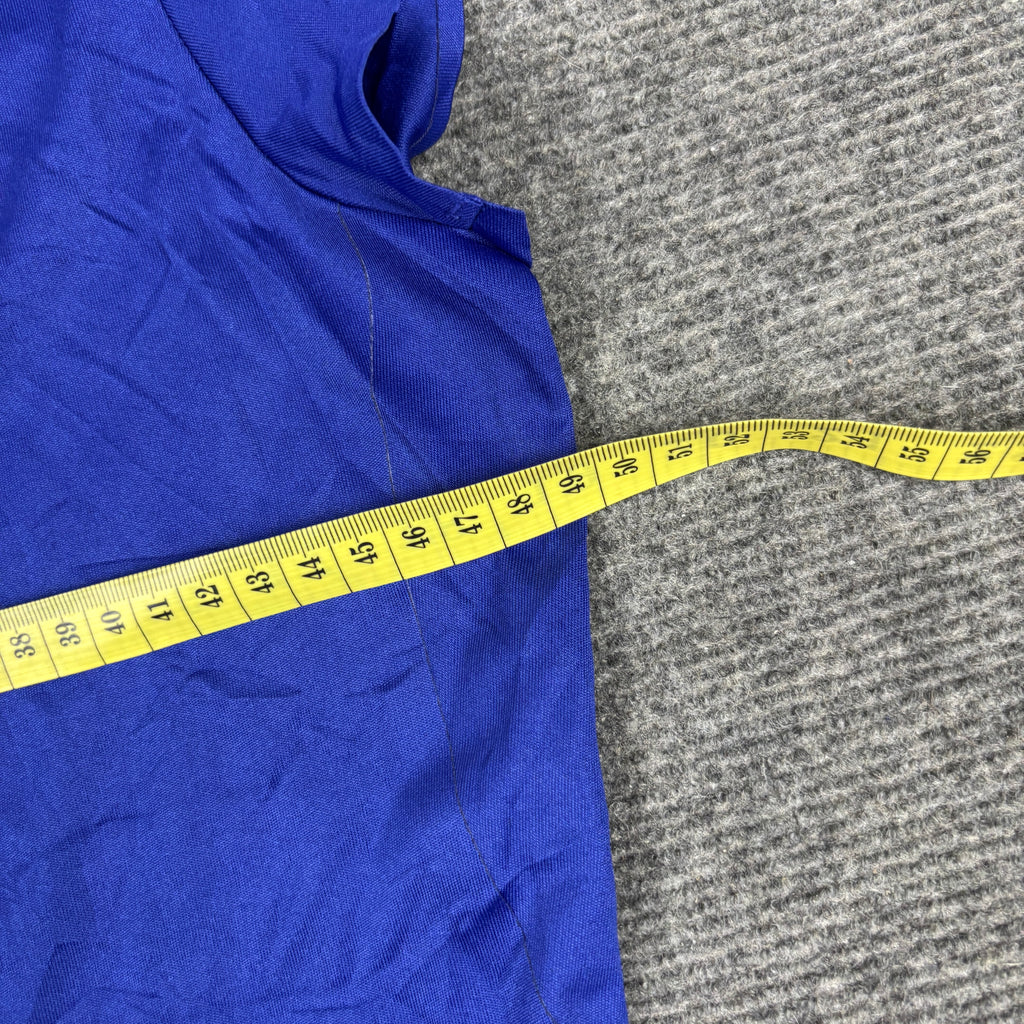 y2k Adidas Scoop Neck Activewear Top Women's Small Blue Orange Adipure