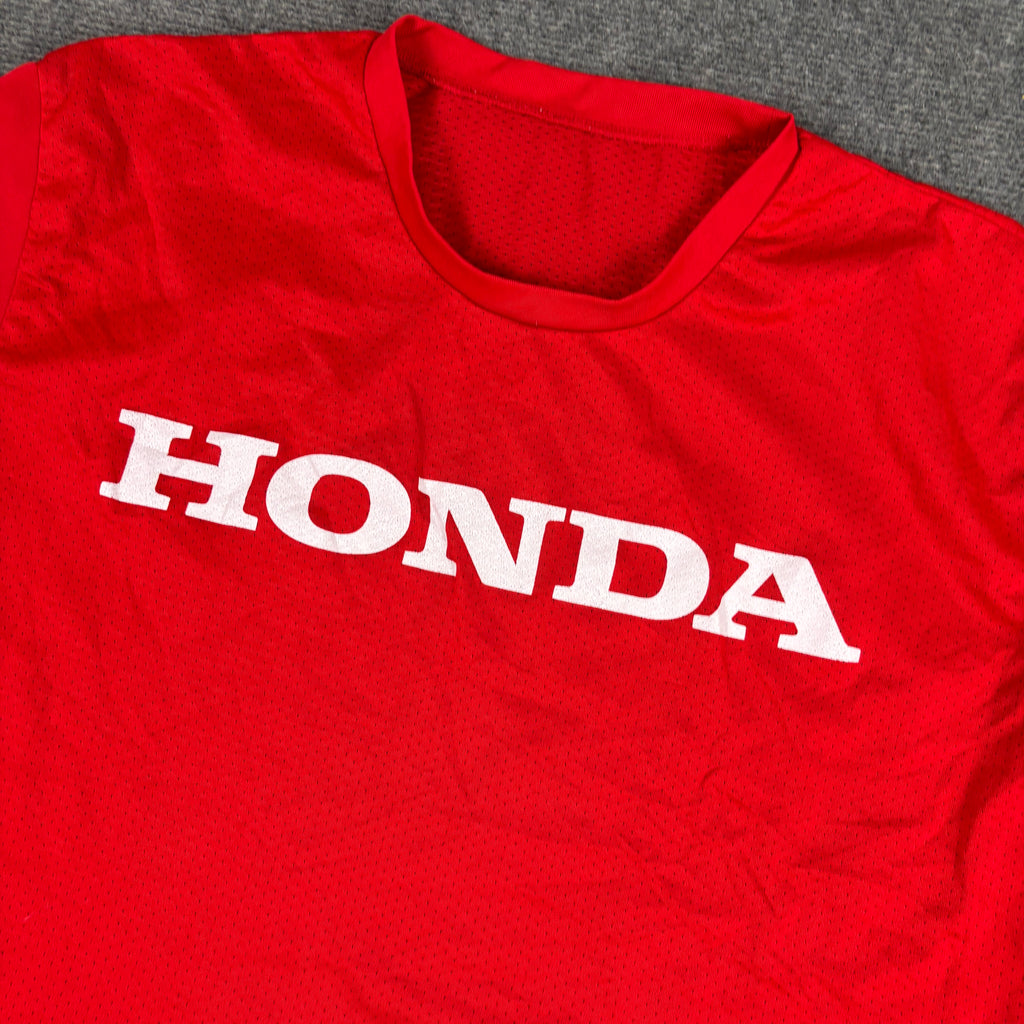 Vintage Honda Boxy Tank Top Men's Medium Red White Mesh T-shirt