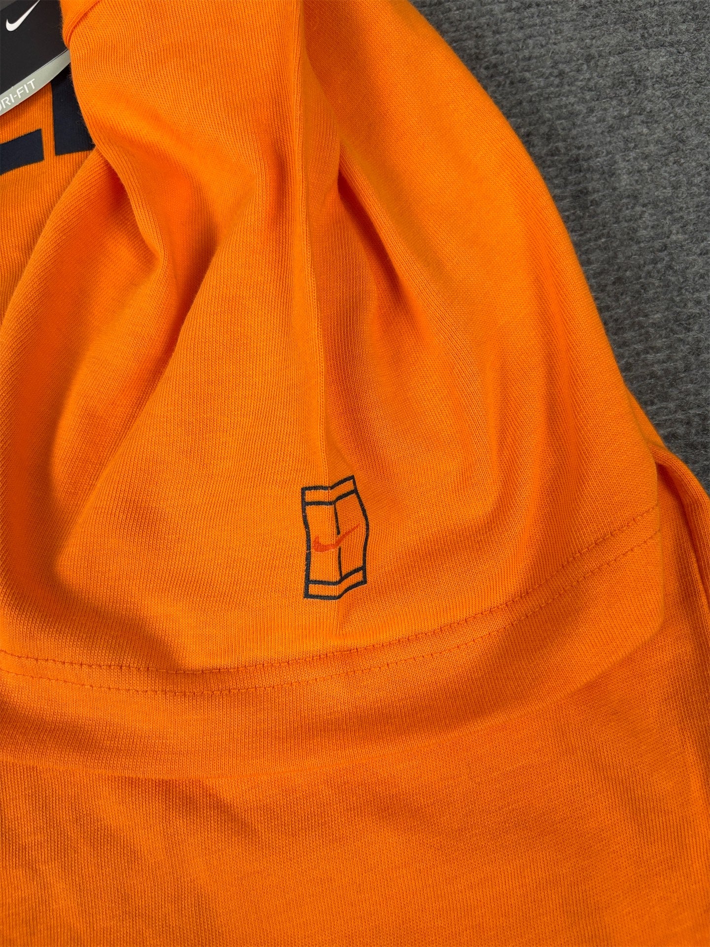 Vintage Y2K Nike Court T-shirt Men's S Orange Love Tennis New w Tags Deadstock Crew Neck
