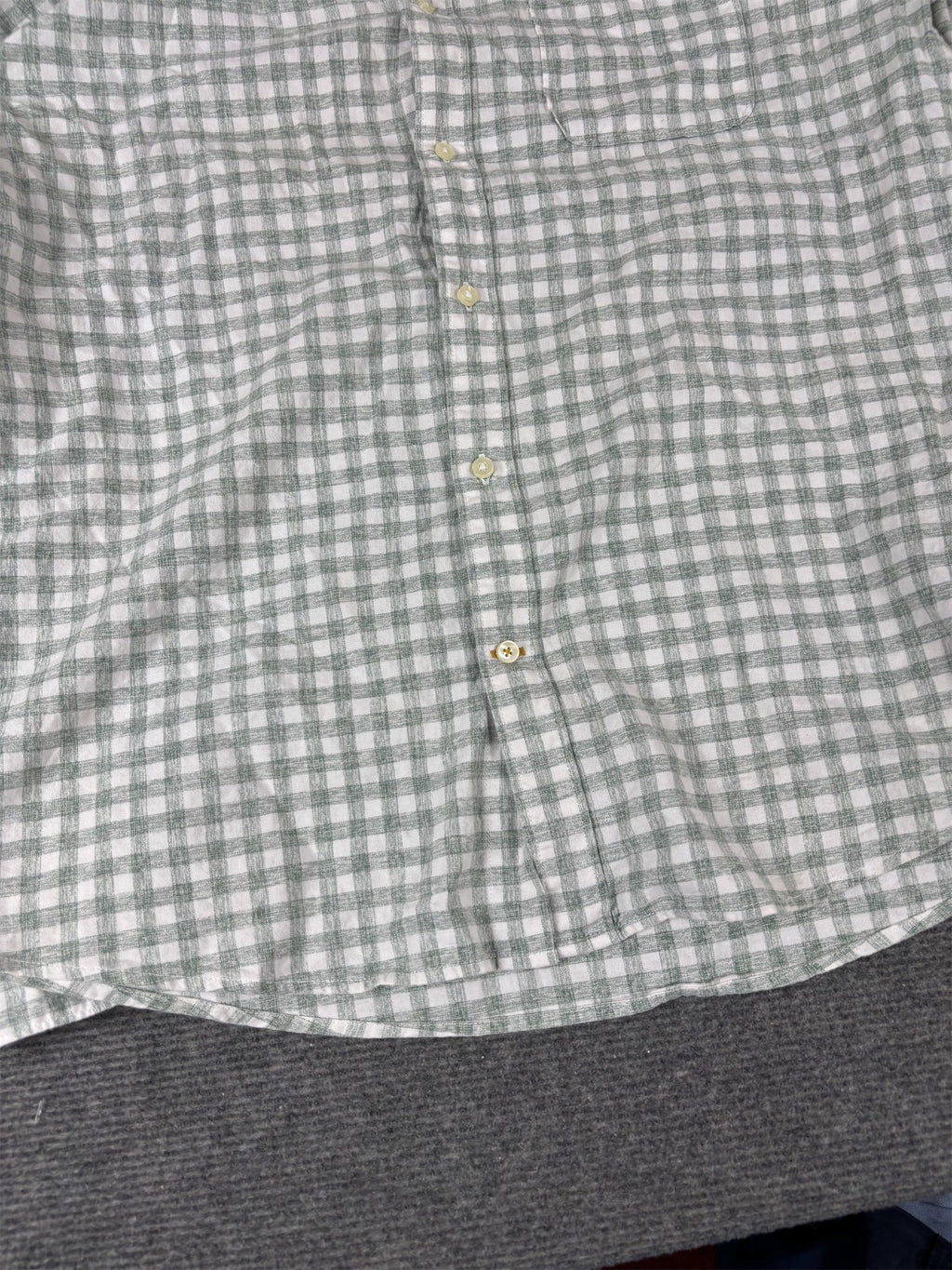 Modern Classic Barbour Shirt Men's M Green White Gingham Button Up Collared