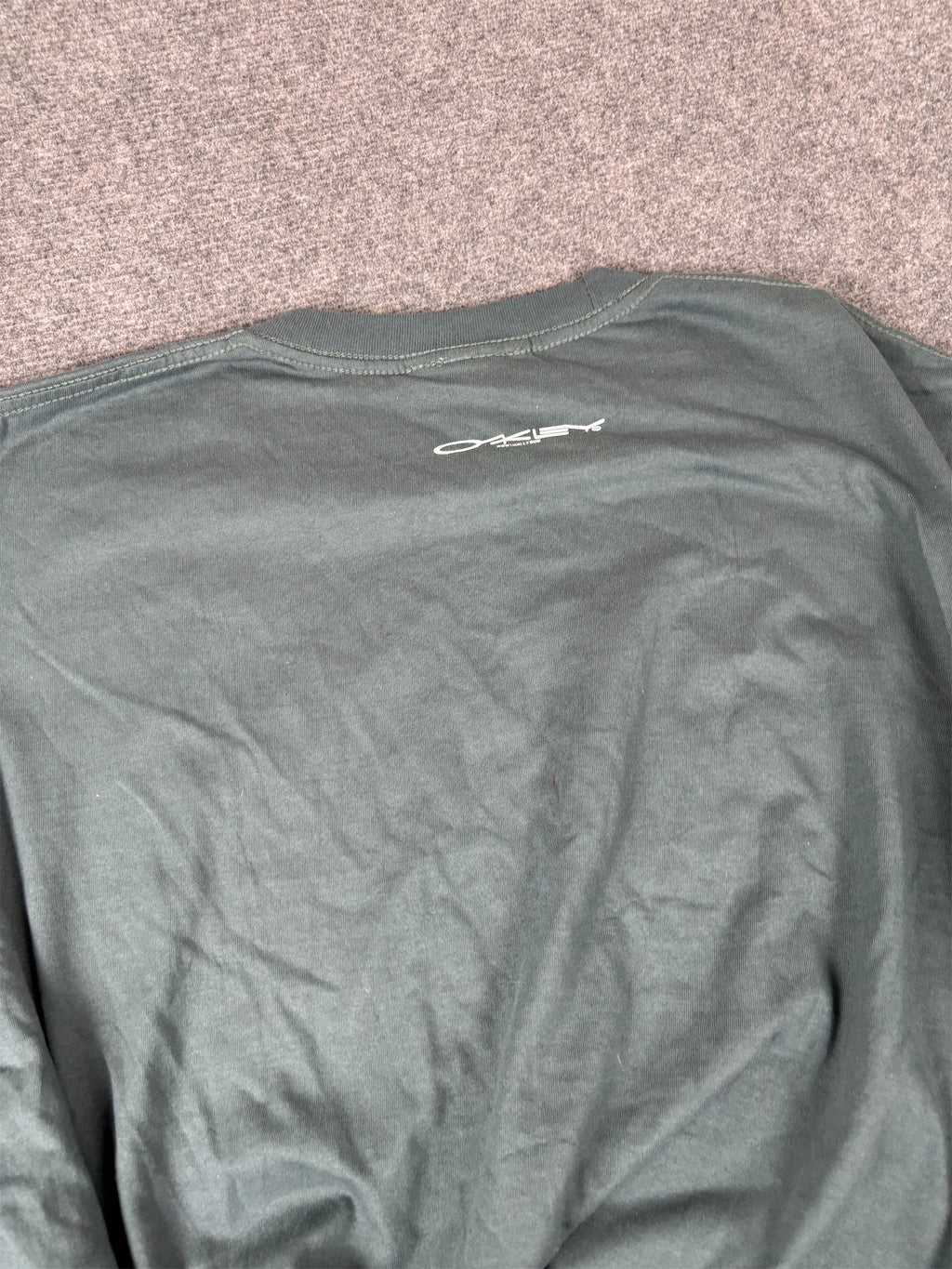 Vintage Y2K Oakley T-shirt Men's XXL Green Grey Software Logo Shirt Crew Neck