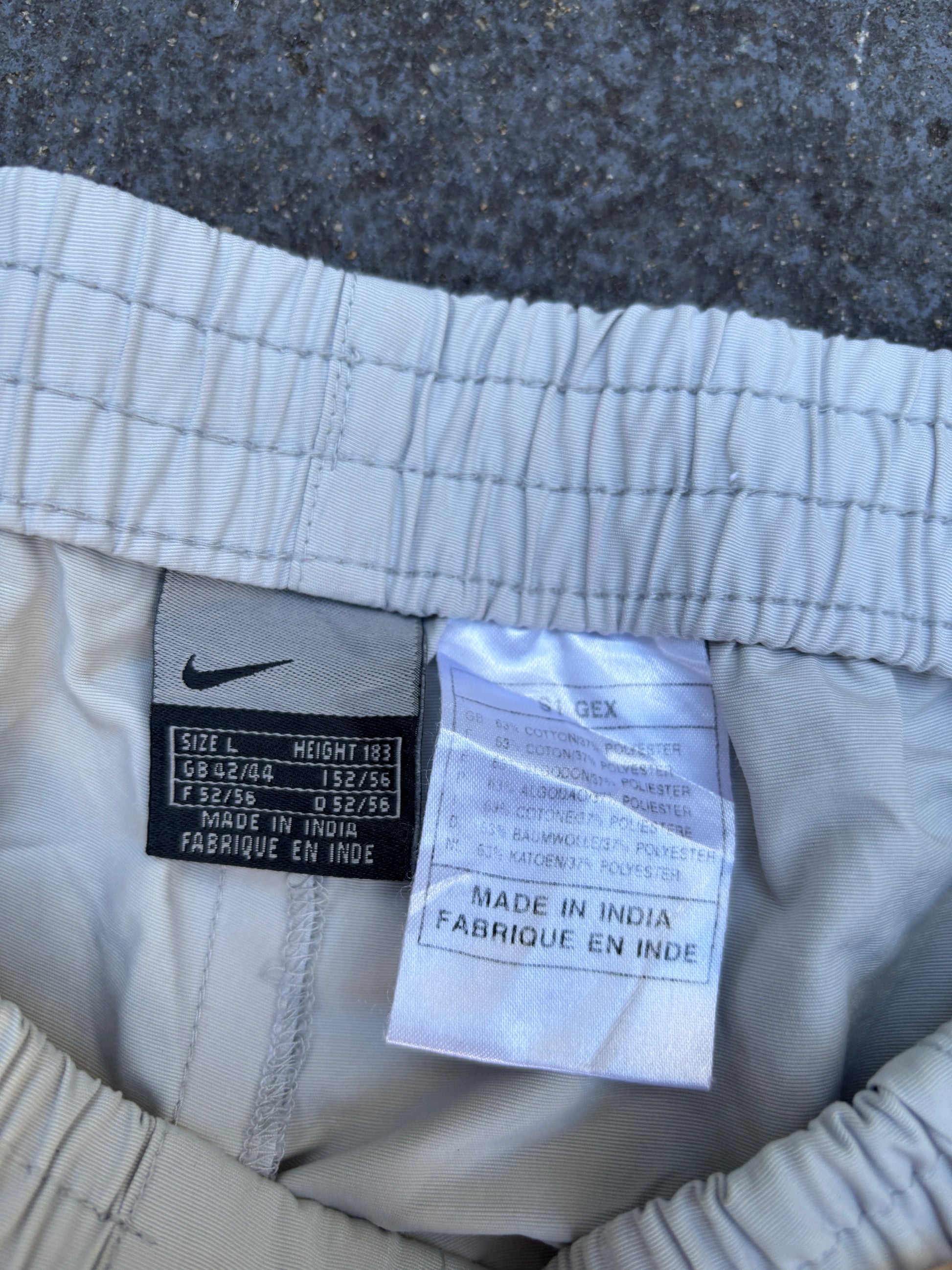 Vintage Y2K Nike Hiking Track Pants Size L Grey Orange Details Wide Leg Gorpcore