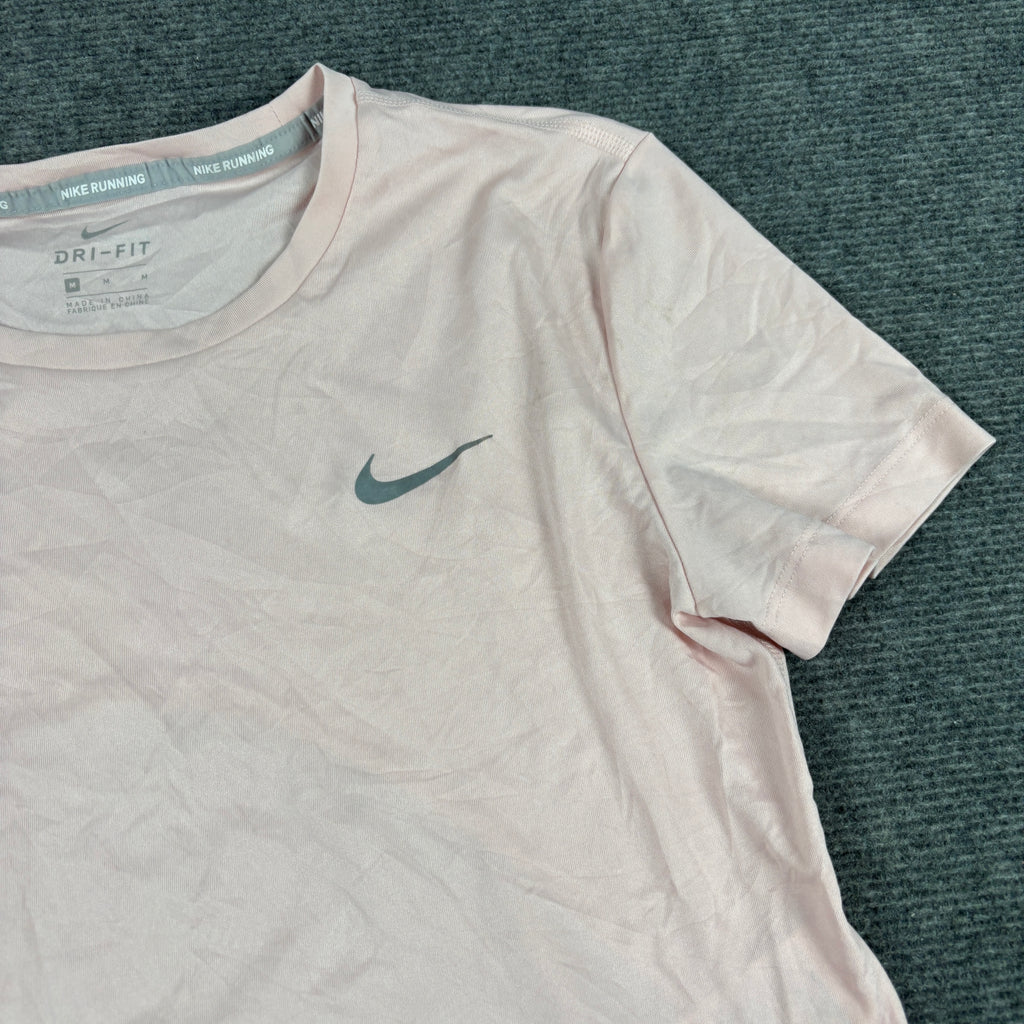 Nike Dri-Fit Activewear Top Women's Small Pink Grey Running T-shirt
