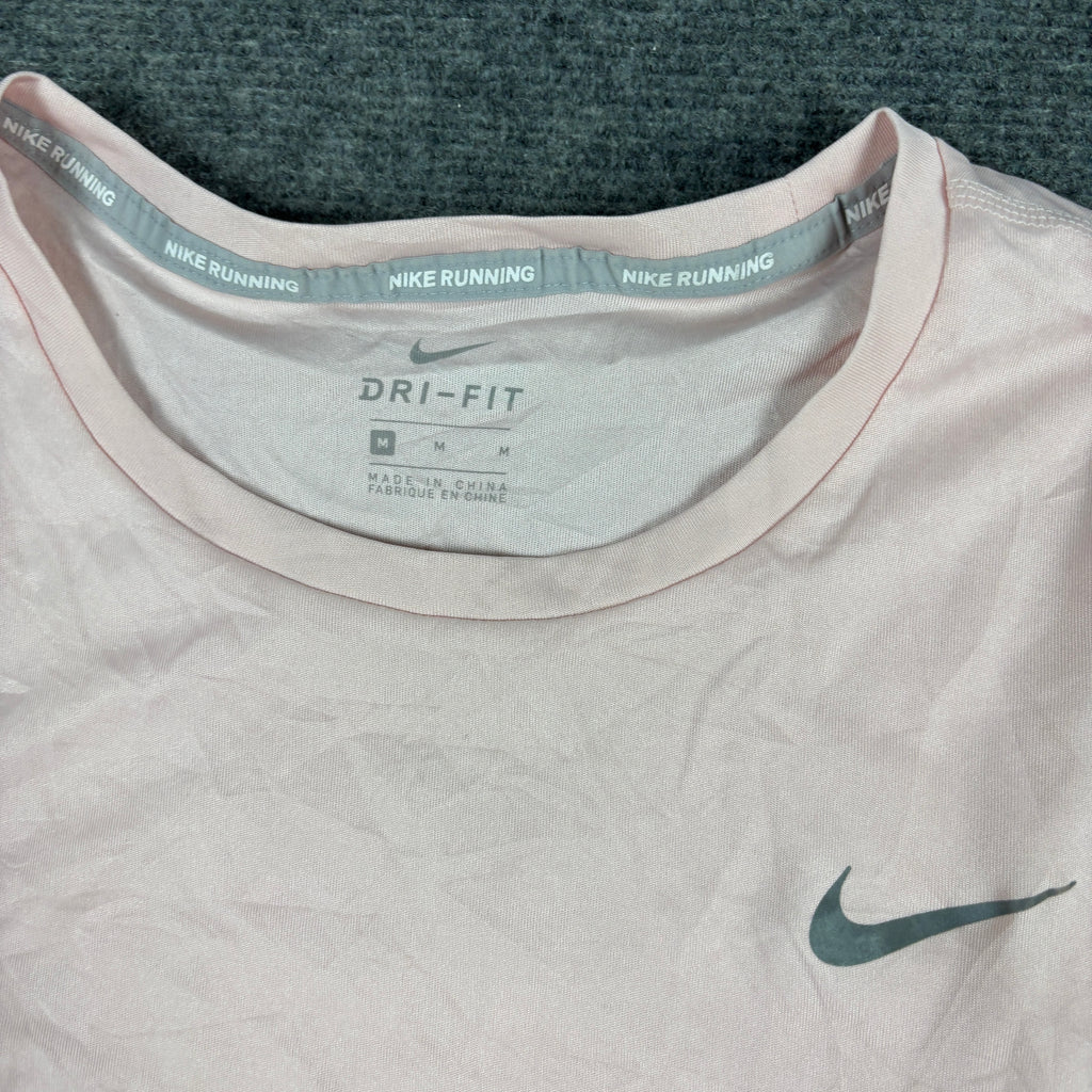 Nike Dri-Fit Activewear Top Women's Small Pink Grey Running T-shirt