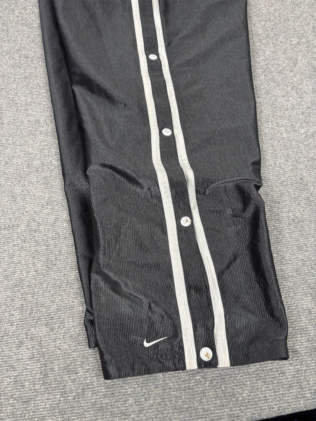 Vintage Y2K Nike Track Pants Men's XL Black Tear Away Basketball Joggers Wide Leg