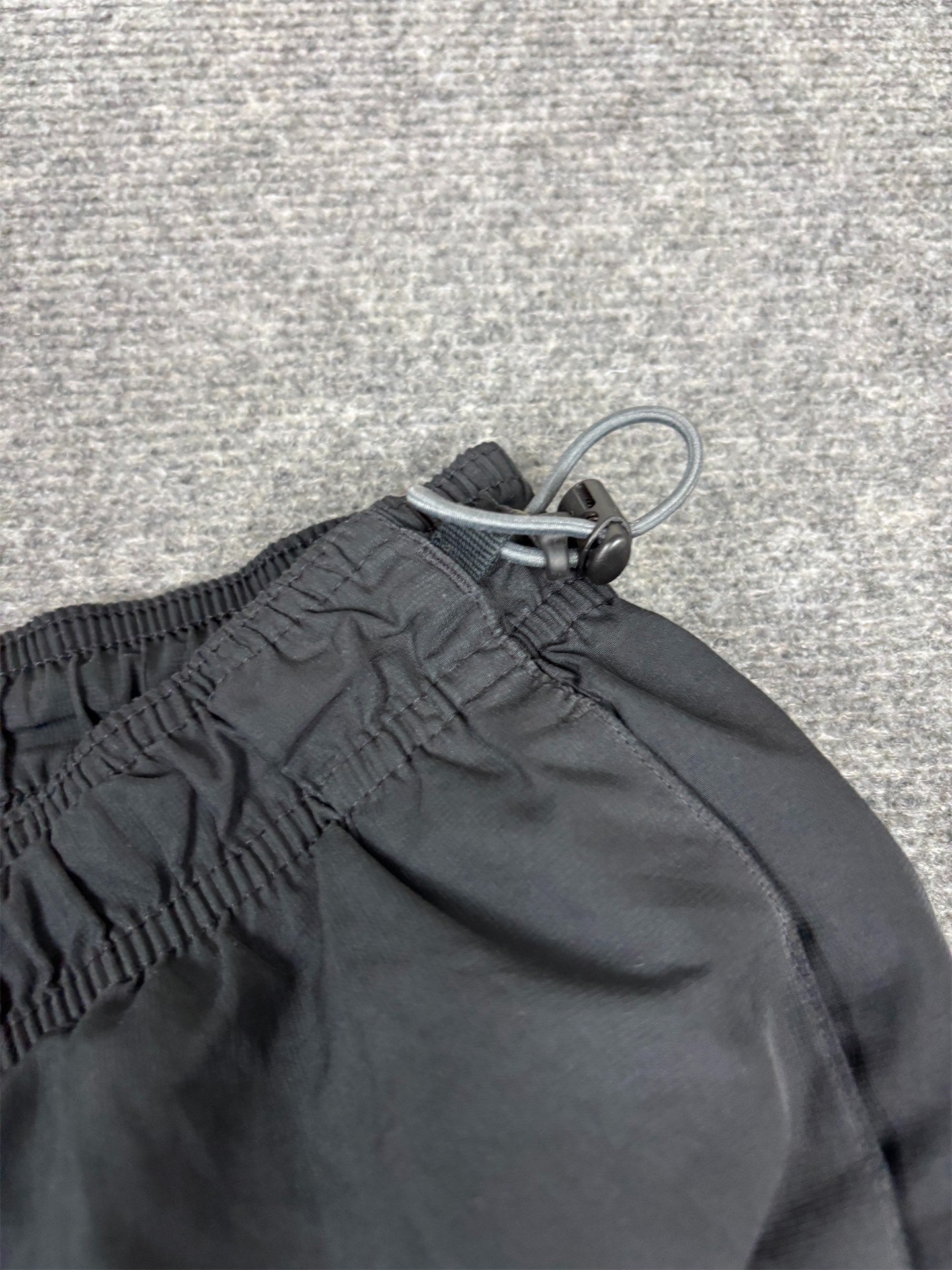 Y2K Nike Track Pants Men's L Black Red Spell Out Mesh Panel Joggers Tapered