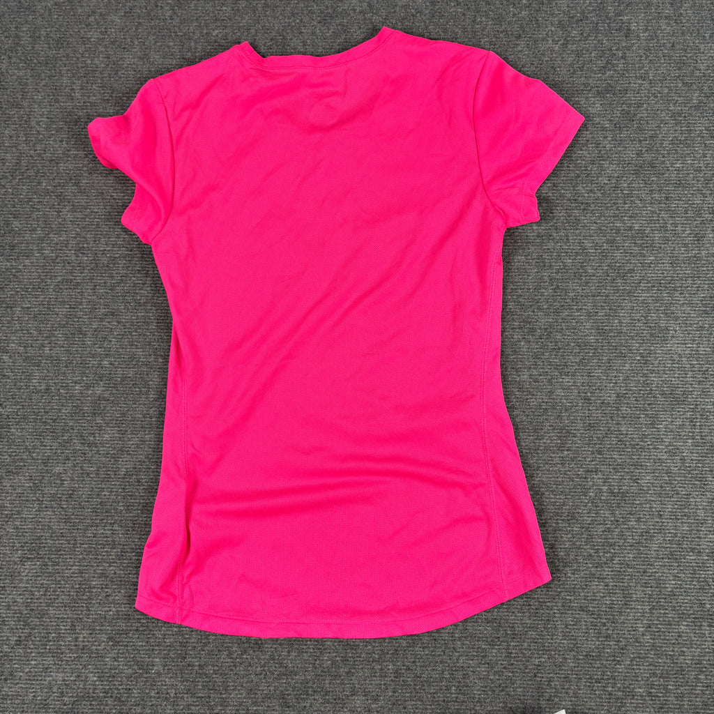 Nike Dri-Fit Activewear Top Women's XS Pink White Marathon T-shirt Japan Stock