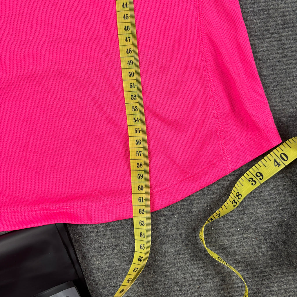 Nike Dri-Fit Activewear Top Women's XS Pink White Marathon T-shirt Japan Stock