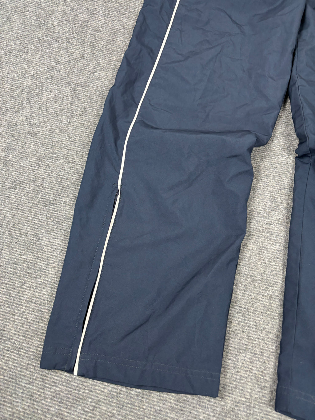Classic Premo Nike Track Pants Men's M Navy White Piping Baggy Joggers Wide Leg