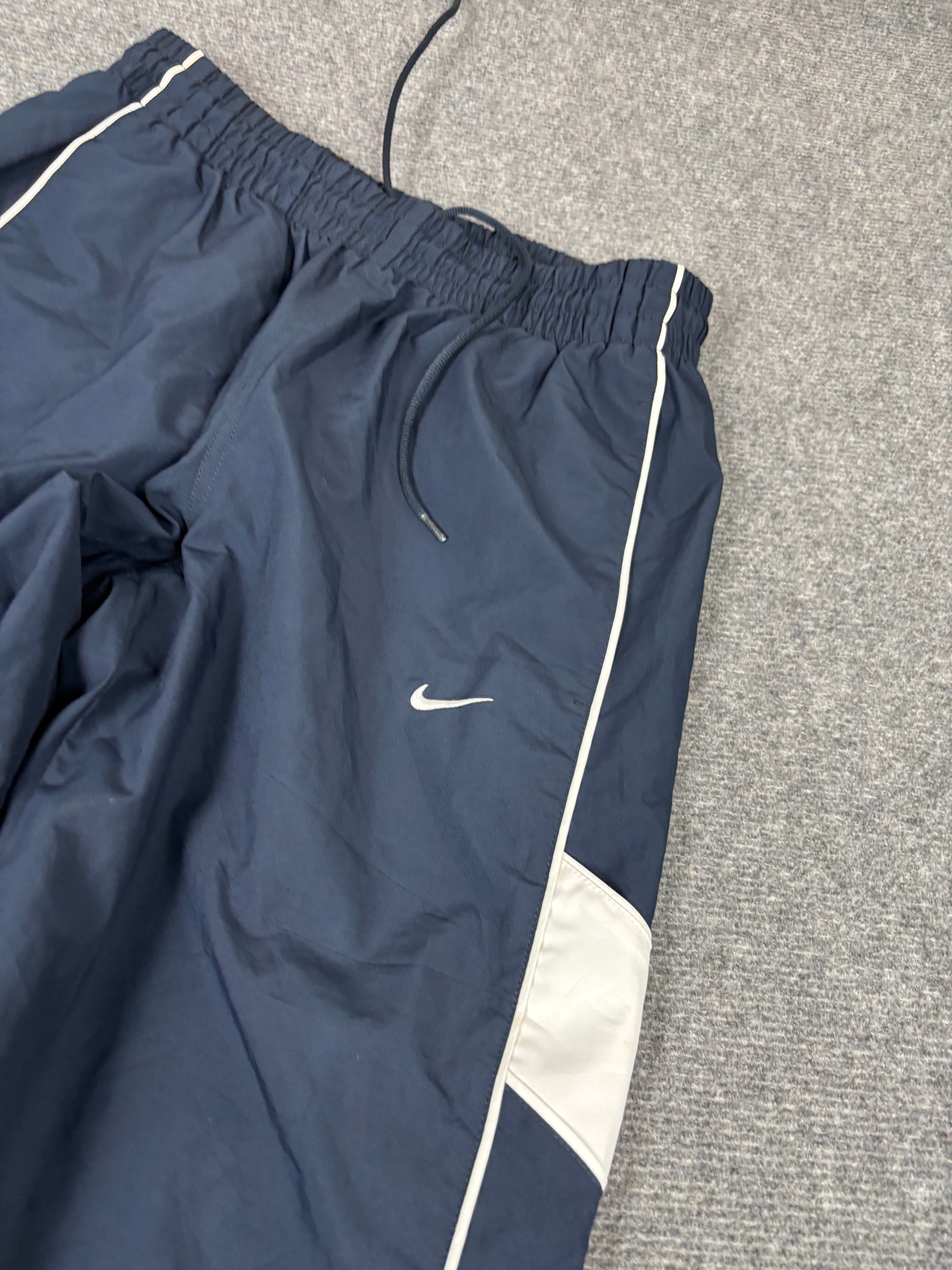 Classic Premo Nike Track Pants Men's M Navy White Piping Baggy Joggers Wide Leg