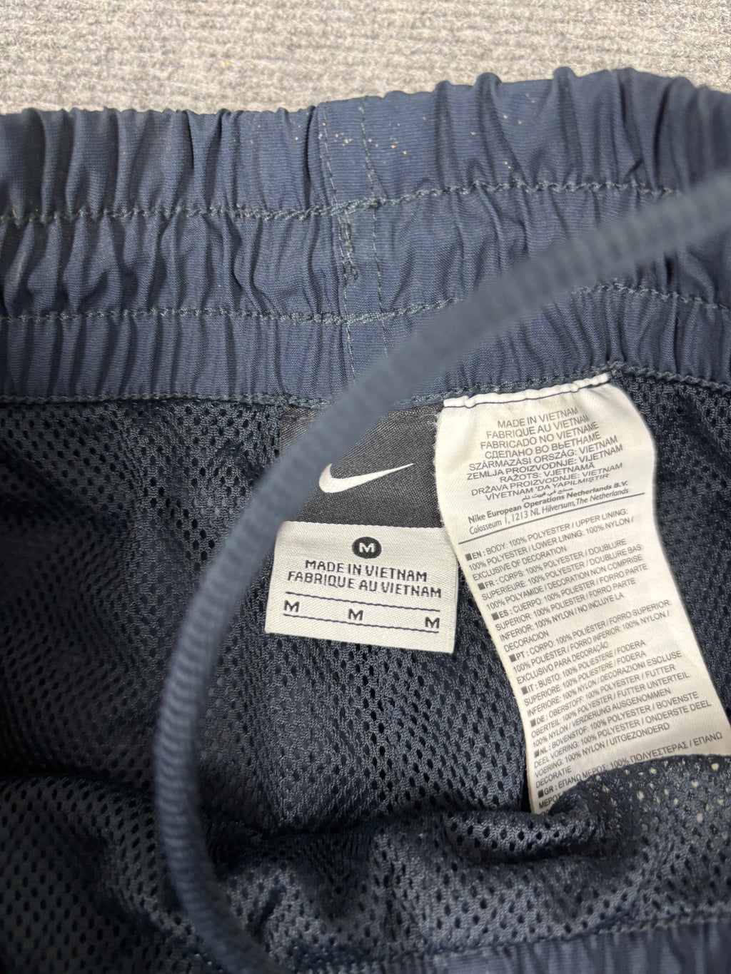 Classic Premo Nike Track Pants Men's M Navy White Piping Baggy Joggers Wide Leg