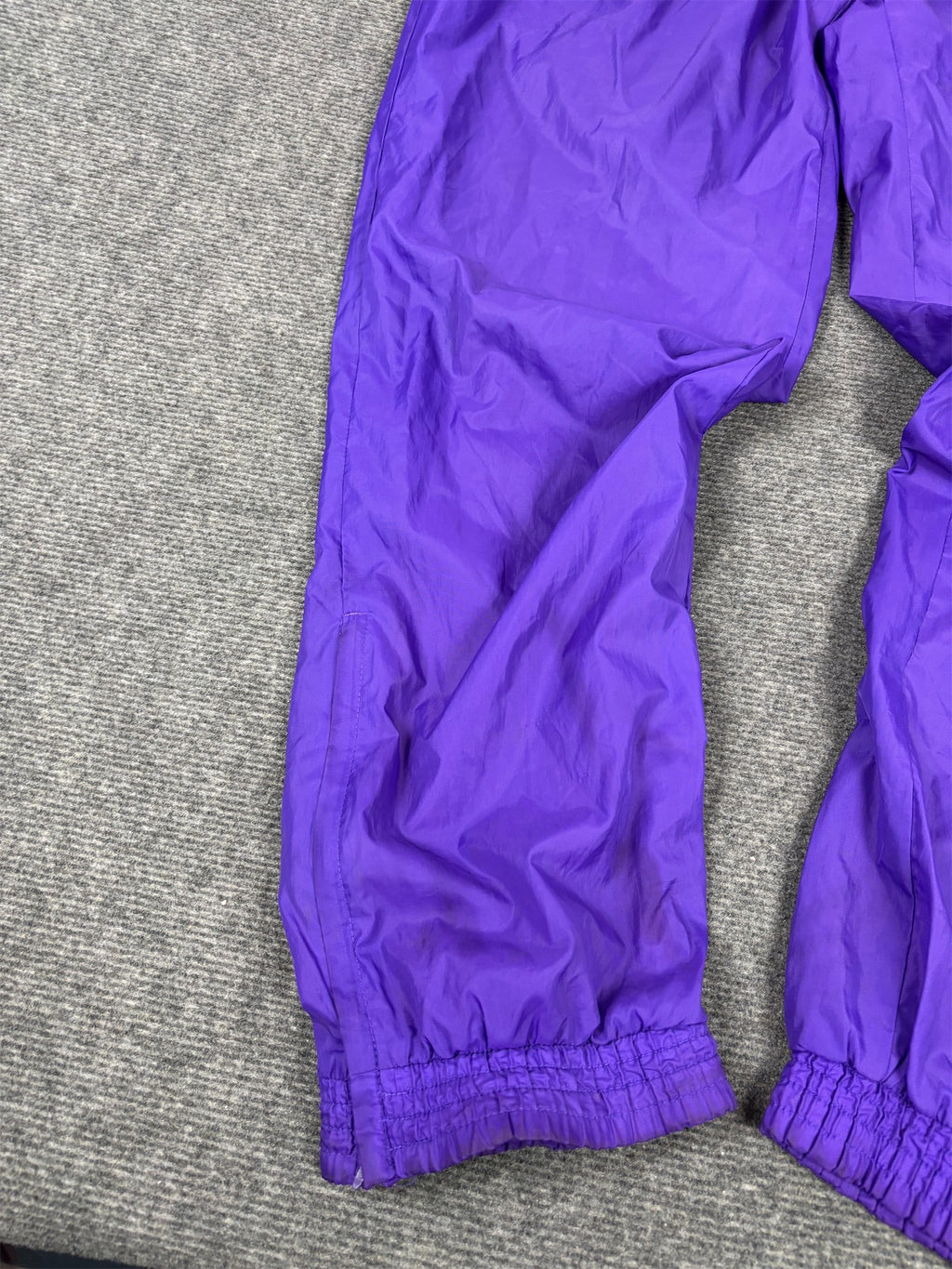 Vintage 90's Nike Track Pants Women's L Purple Pink Logo Parachute Joggers Tapered