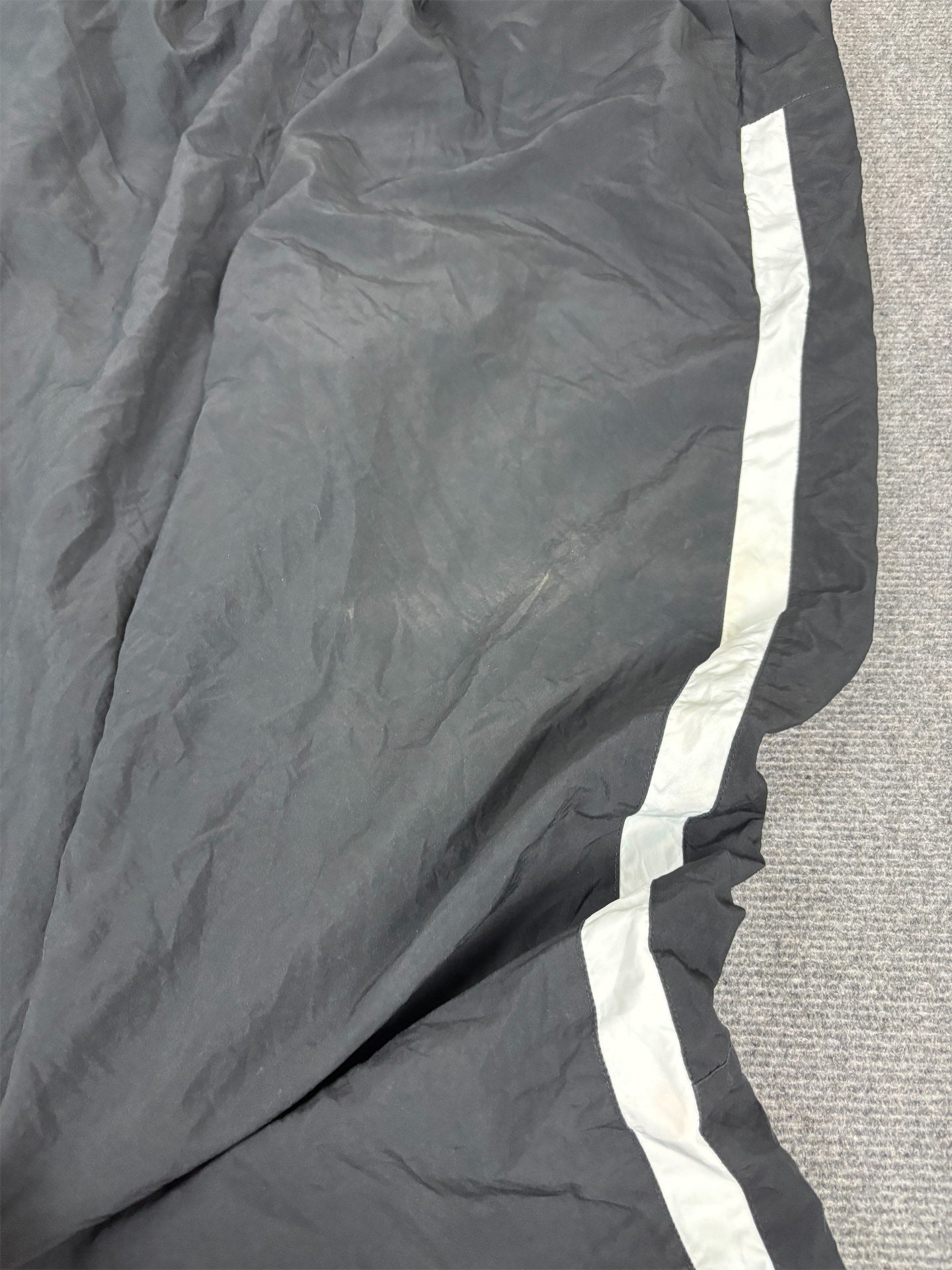 Vintage Y2K Nike Track Pants Men's XL Black White Panels Swoosh Joggers Wide Leg