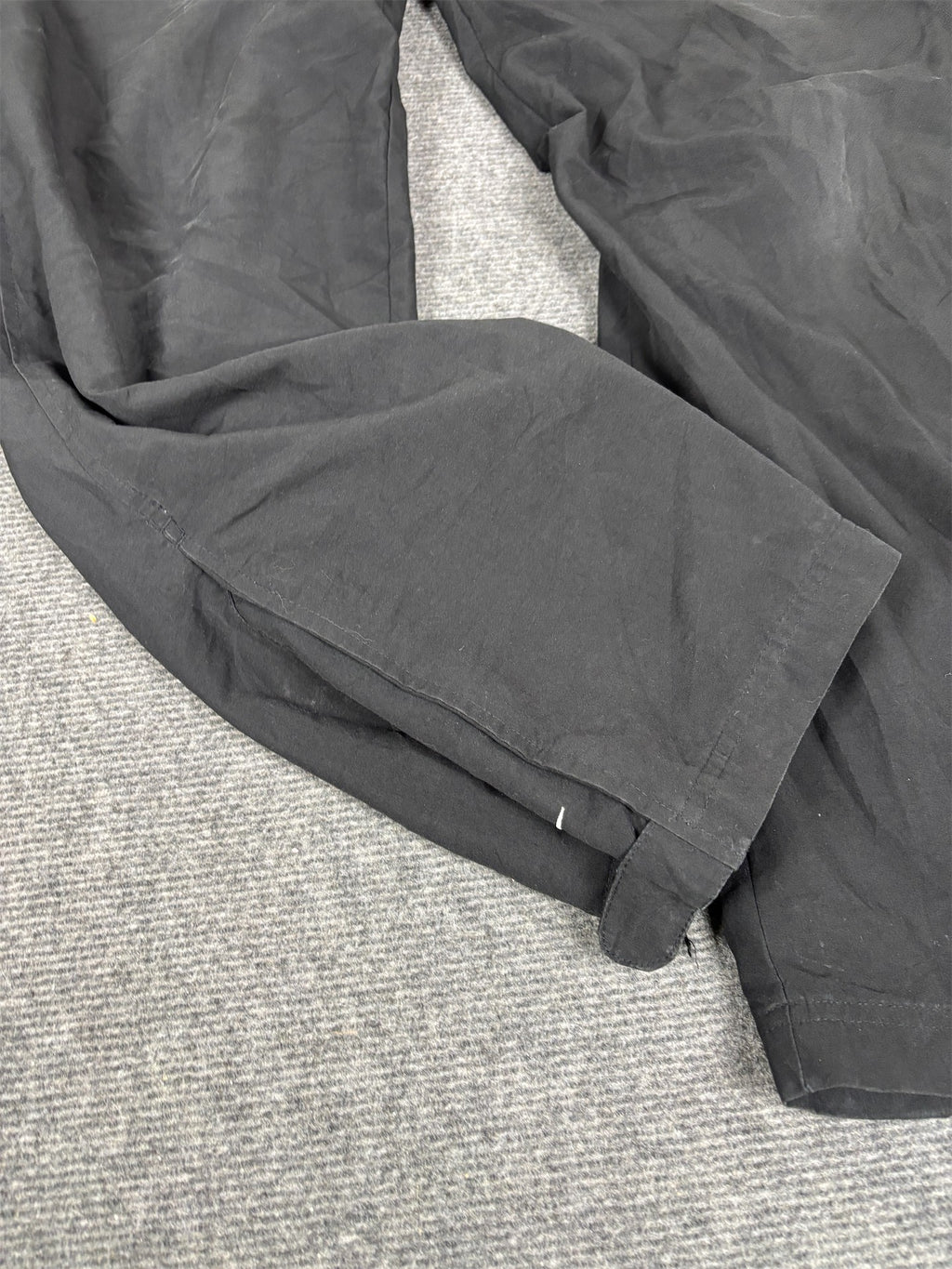 Vintage Y2K Nike Track Pants Men's L Black White Ankle Swoosh Joggers Wide Leg