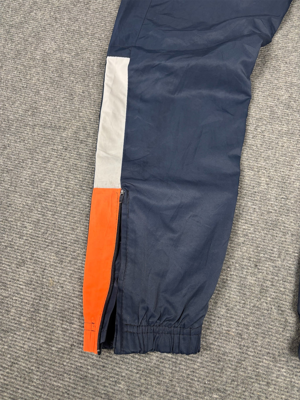 Vintage 90's Nike Air Track Pants Men's S Navy Orange White Joggers Tapered