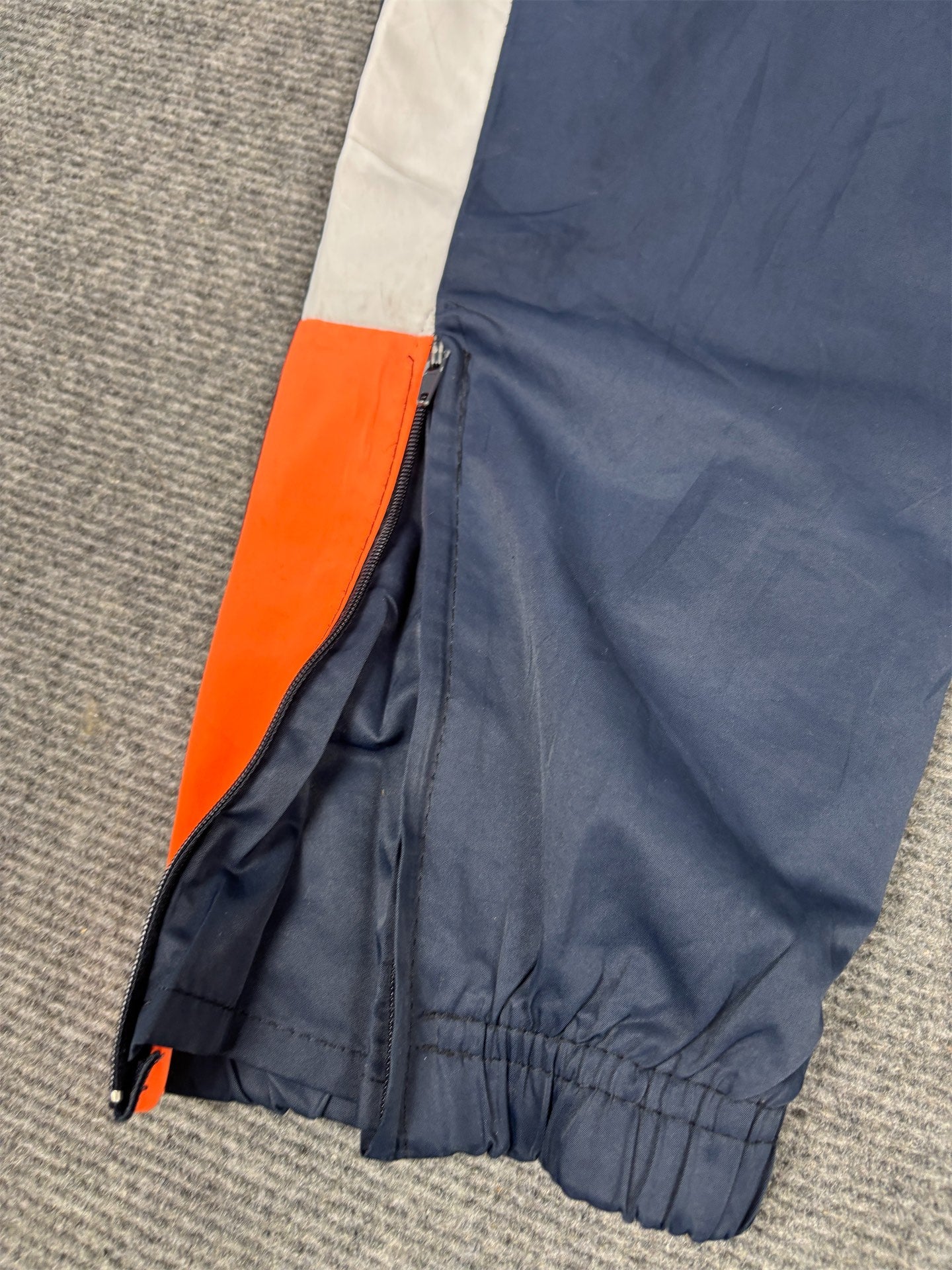 Vintage 90's Nike Air Track Pants Men's S Navy Orange White Joggers Tapered