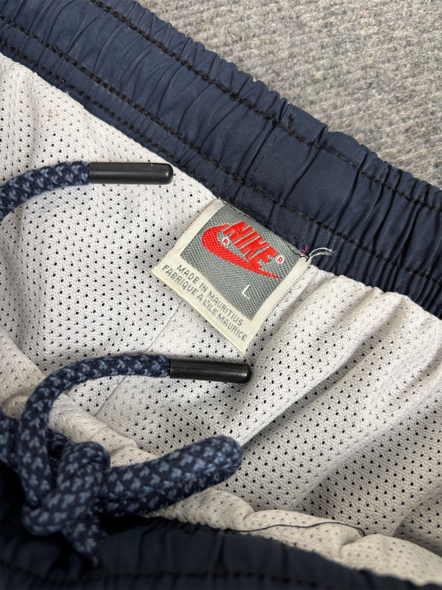 Vintage 90's Nike Air Track Pants Men's S Navy Orange White Joggers Tapered