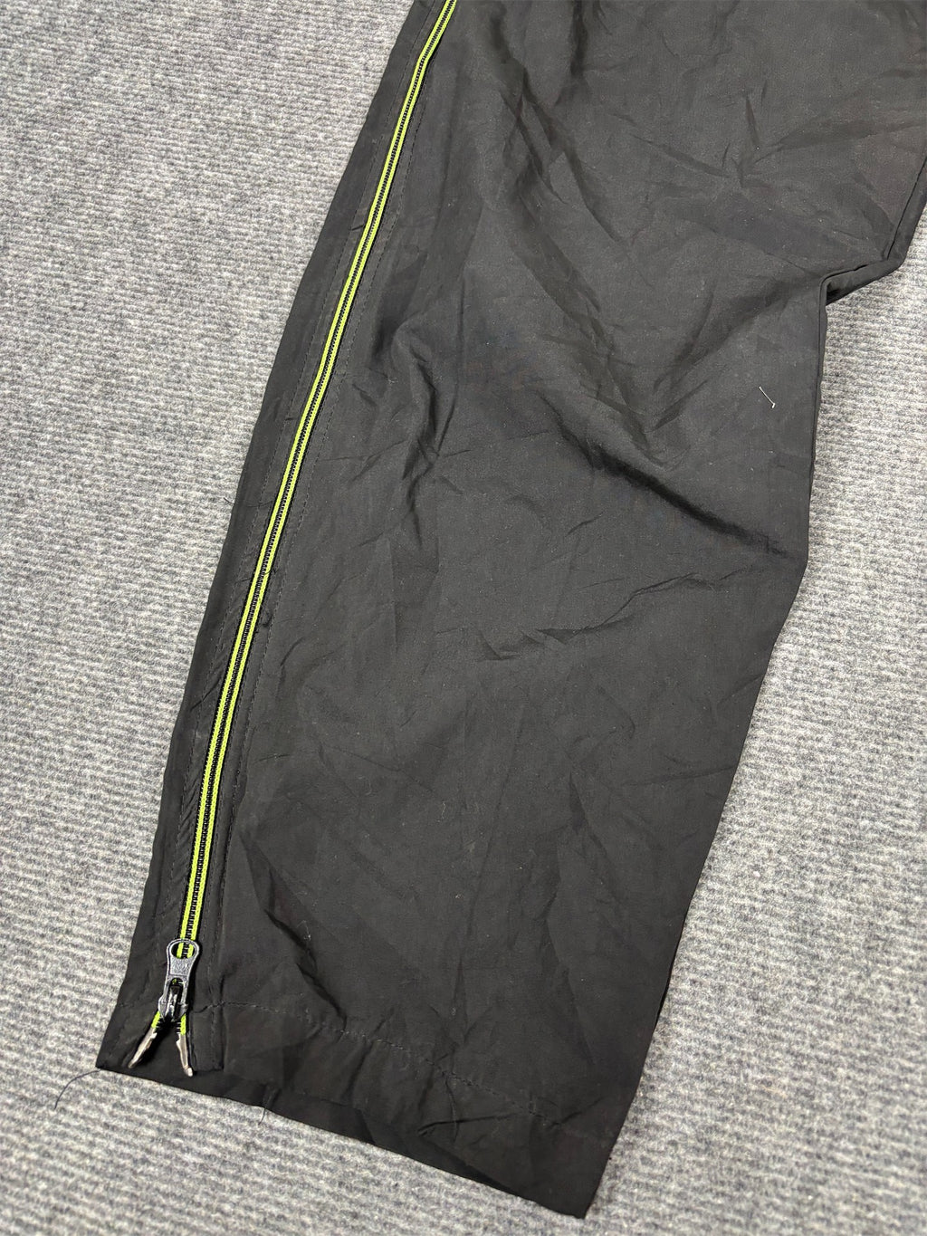 Vintage 90's Nike Track Pants Men's S Black Basketball Full Zip Joggers Wide Leg