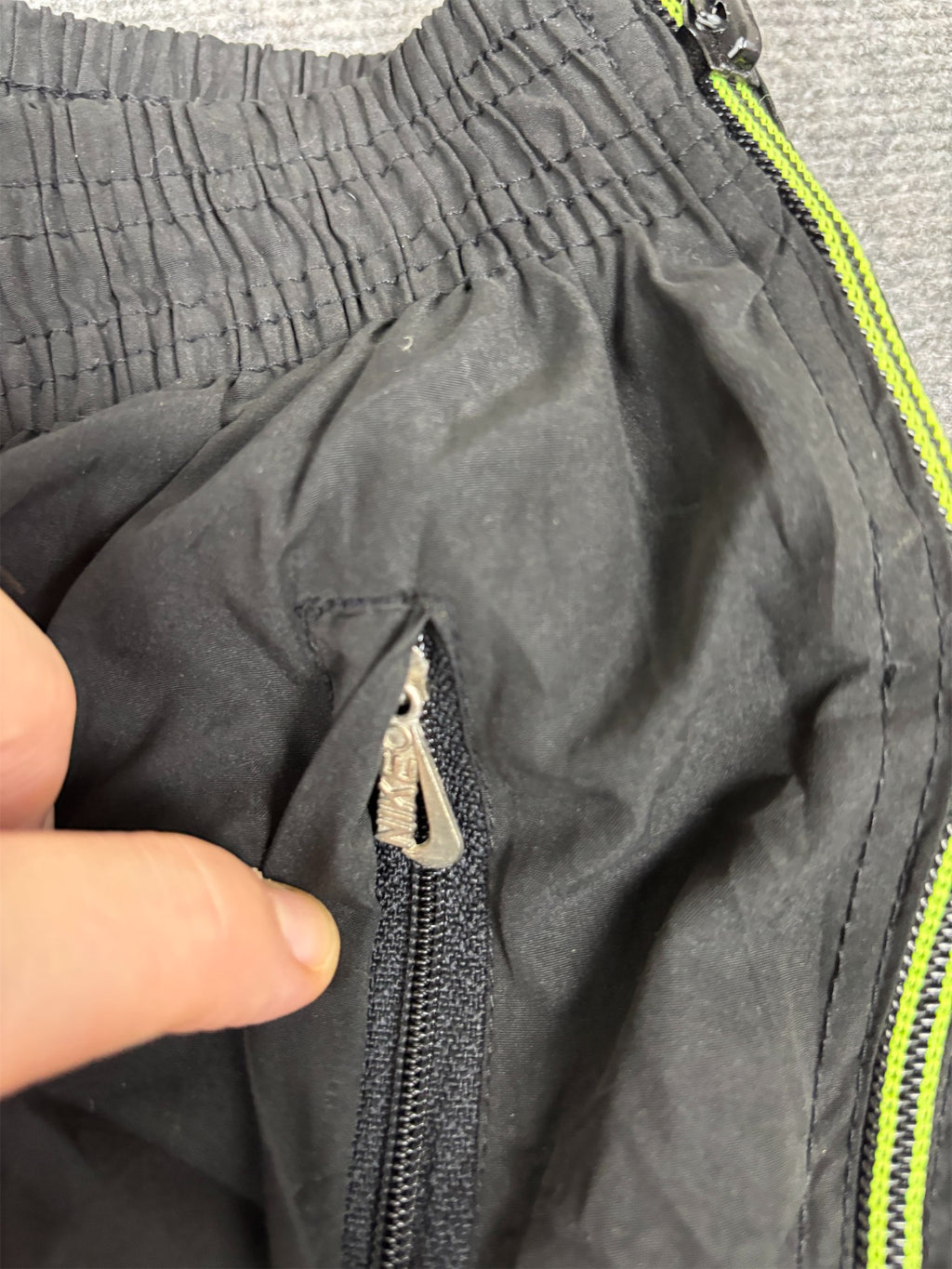 Vintage 90's Nike Track Pants Men's S Black Basketball Full Zip Joggers Wide Leg