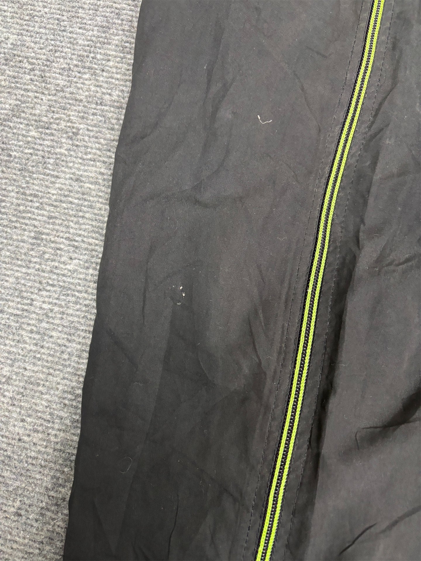 Vintage 90's Nike Track Pants Men's S Black Basketball Full Zip Joggers Wide Leg