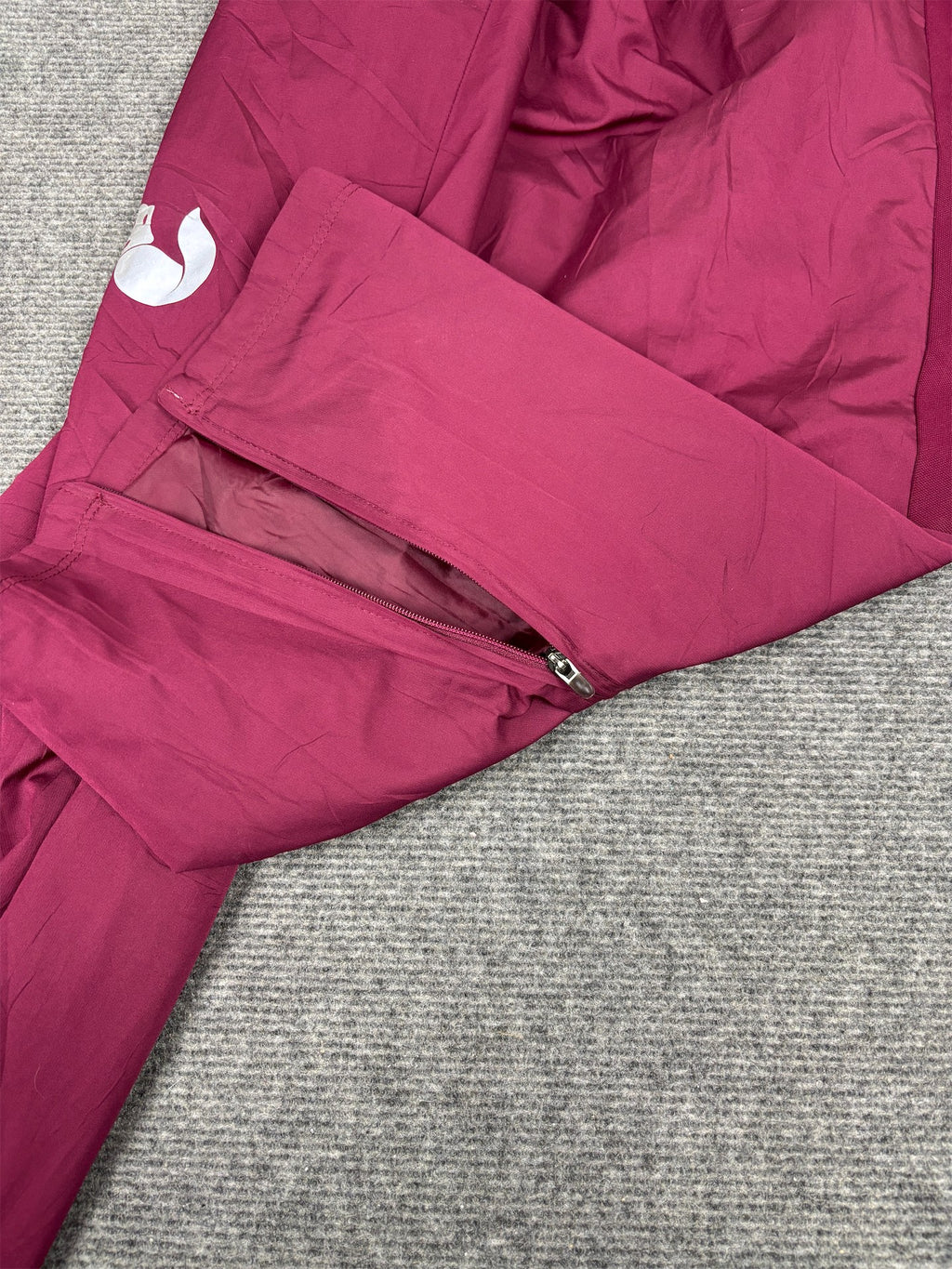 Vintage Y2K Nike Track Pants Women's S Red White Swoosh Fox Logo Joggers Wide Leg