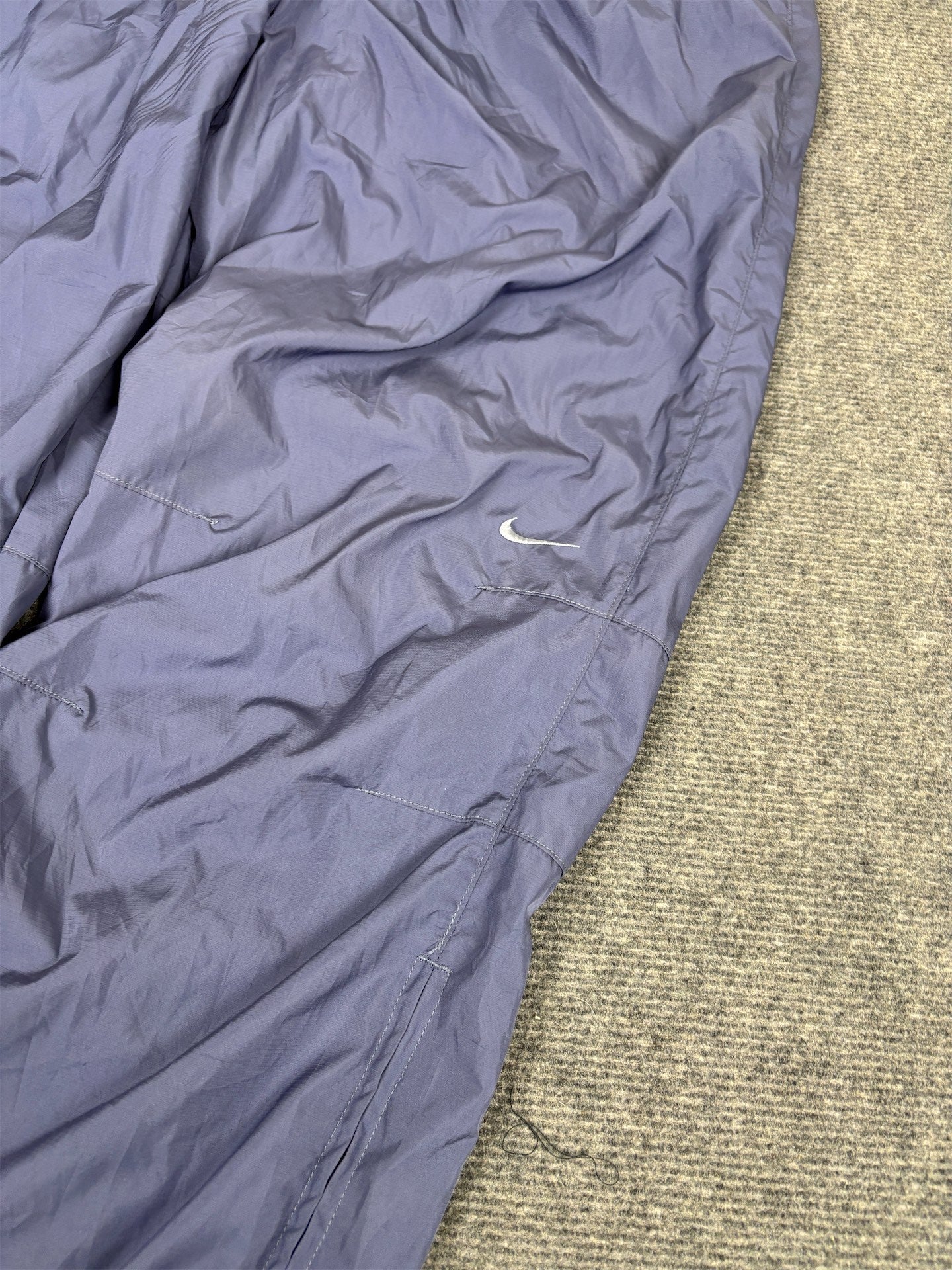 Vintage 90's Nike ACG Track Pants Women's L Purple Swoosh Belted Alpha Project Joggers Wide Leg