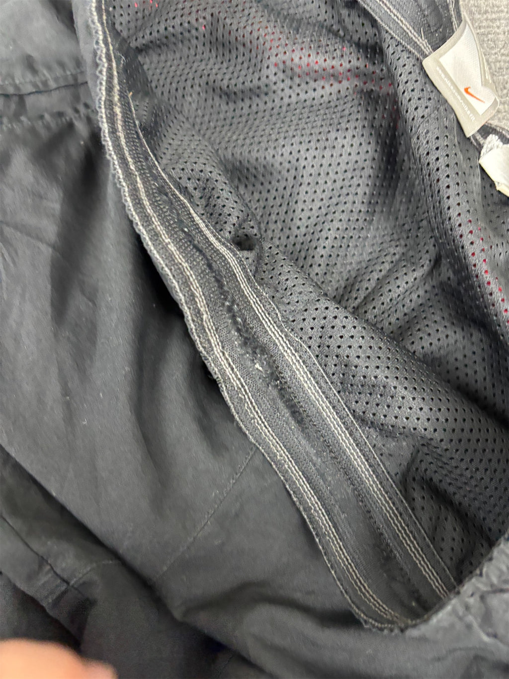 Vintage Y2K Nike Football Track Pants Men's M Black Red White Joggers Wide Leg