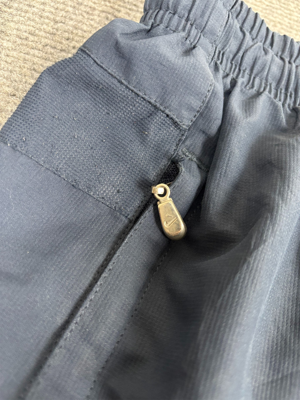 Vintage Y2K Nike Track Pants Men's M Navy Barcelona FC Football Joggers Wide Leg