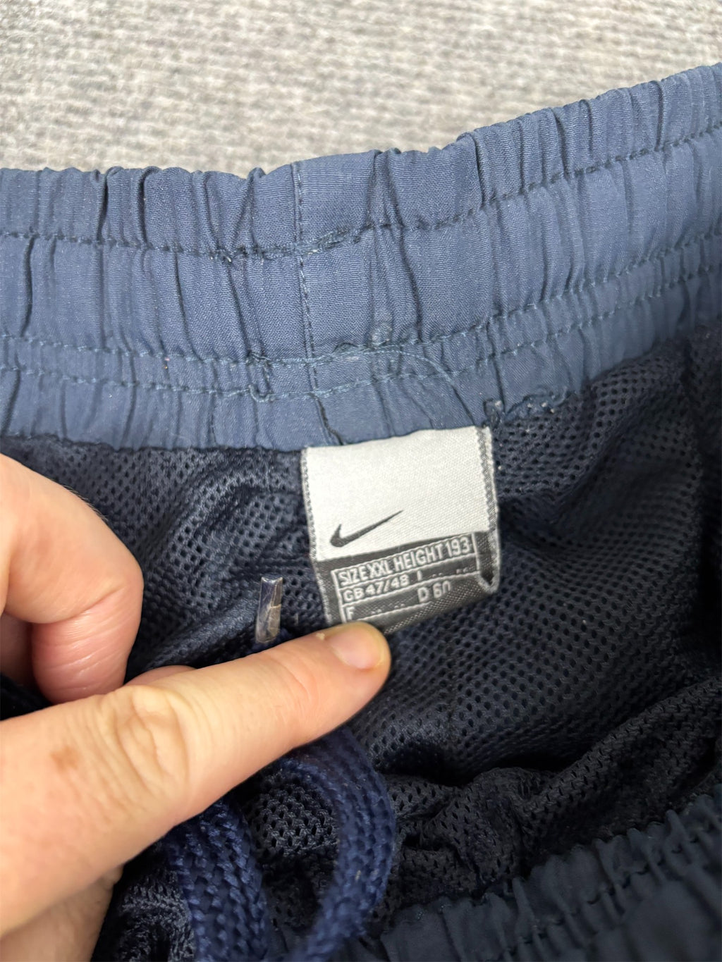 Vintage Y2K Nike Track Pants Men's M Navy Barcelona FC Football Joggers Wide Leg