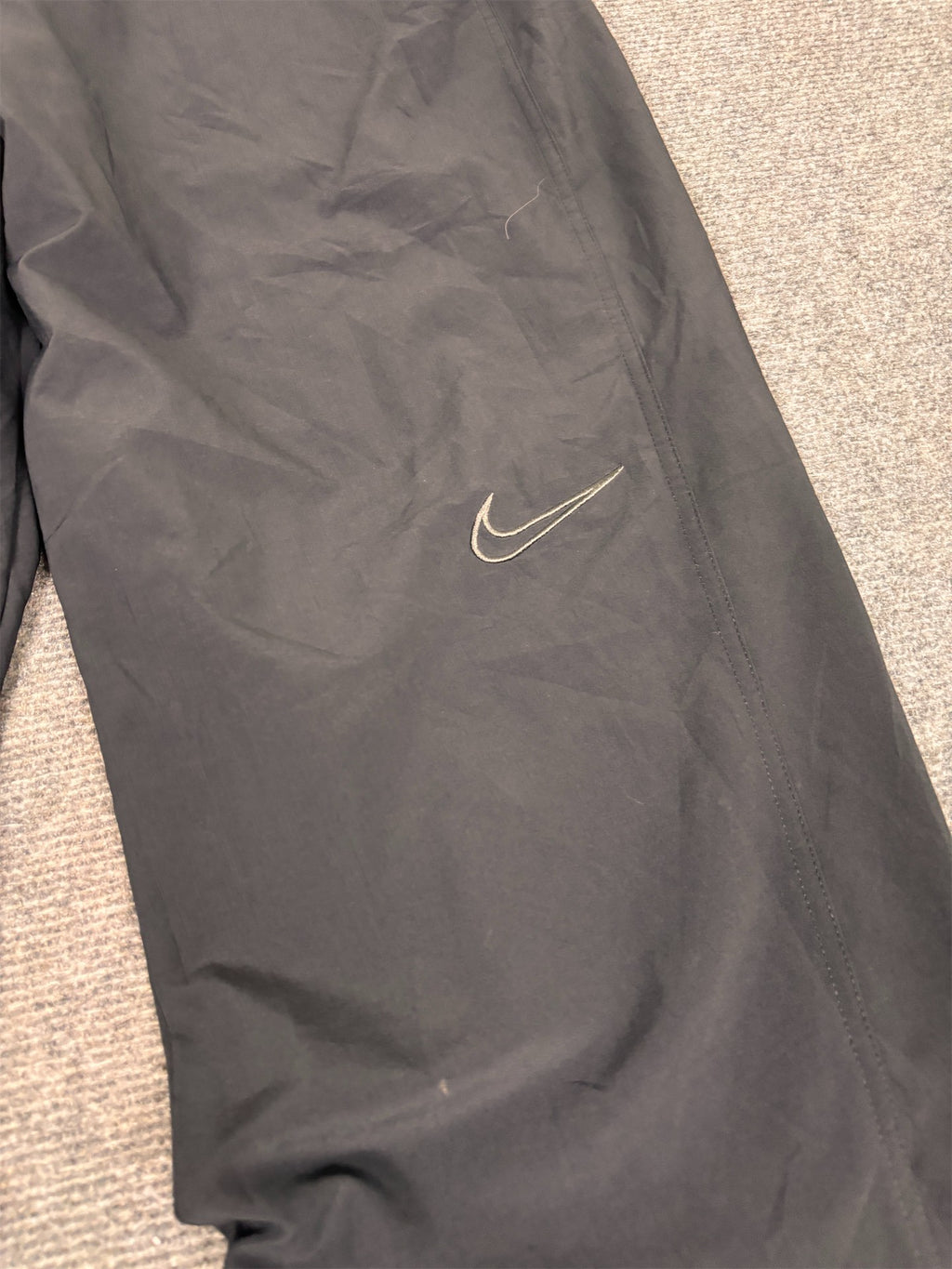 Classic Nike Track Pants Men's XL Black Dri-Fit Running Joggers Tapered