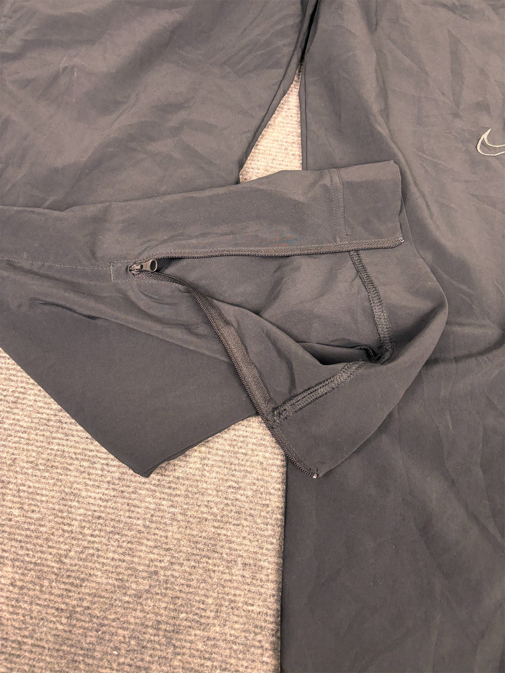 Classic Nike Track Pants Men's XL Black Dri-Fit Running Joggers Tapered